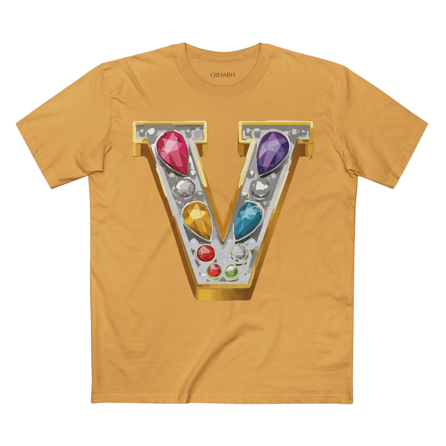 Letter Shirt, Shirt with Letters, Tee Shirt with Gold Letters