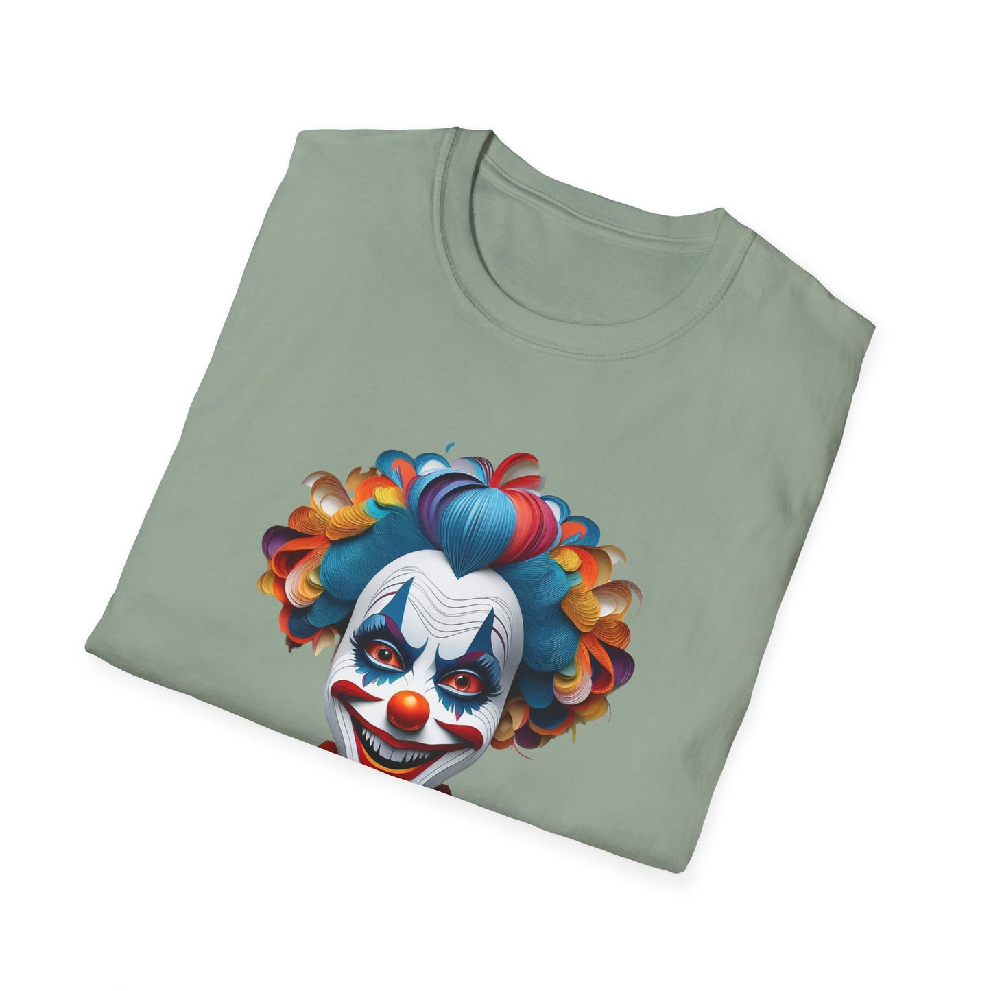 Clown Shirt, T Shirt with Clown, Funny Man Shirt, Tee Shirt with Funny Man, Circus Shirt, Shirt with Circus, Scary Man Shirt, Shirt with Scary Man