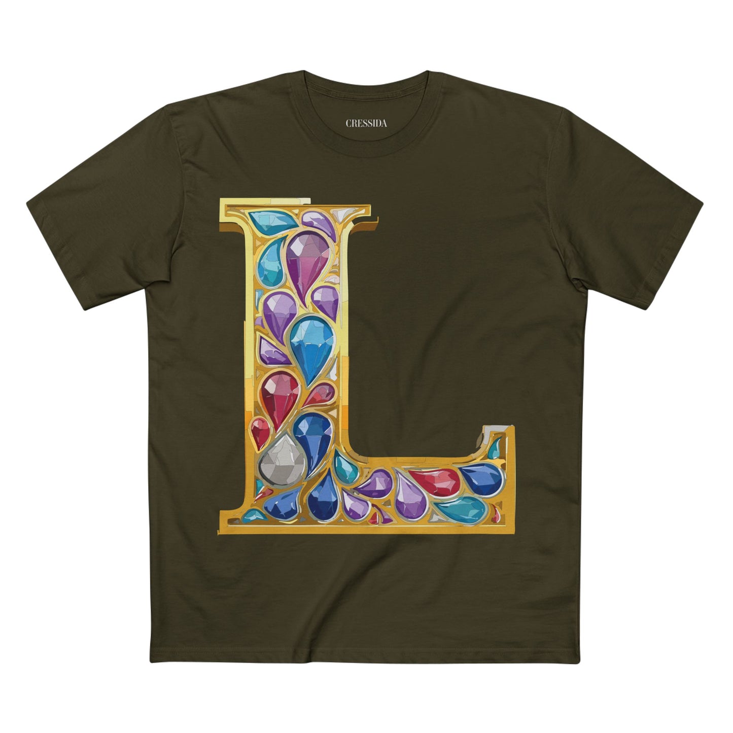 Letter Shirt, Shirt with Letters, Tee Shirt with Gold Letters