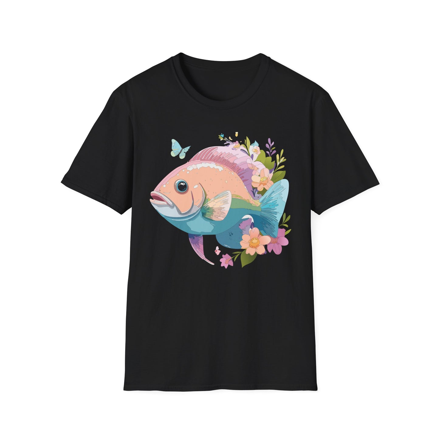 Fish Art Design Shirt, T Shirt with Fish, Graphic Shirt, Tee Shirt with Graphic Design, Shirt with Fish Graphic Art