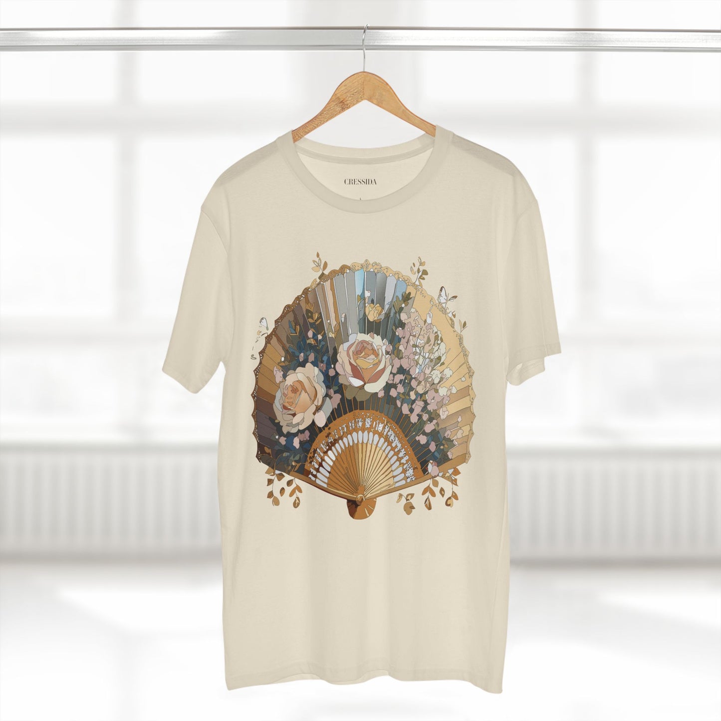 Fan shirt, Shirt with Fan, Tee Shirt with Antique Fan