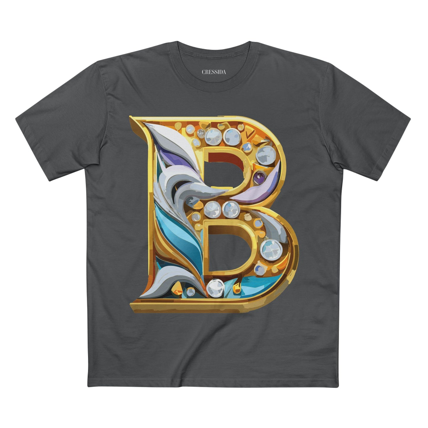 Letter Shirt, Shirt with Letters, Tee Shirt with Gold Letters