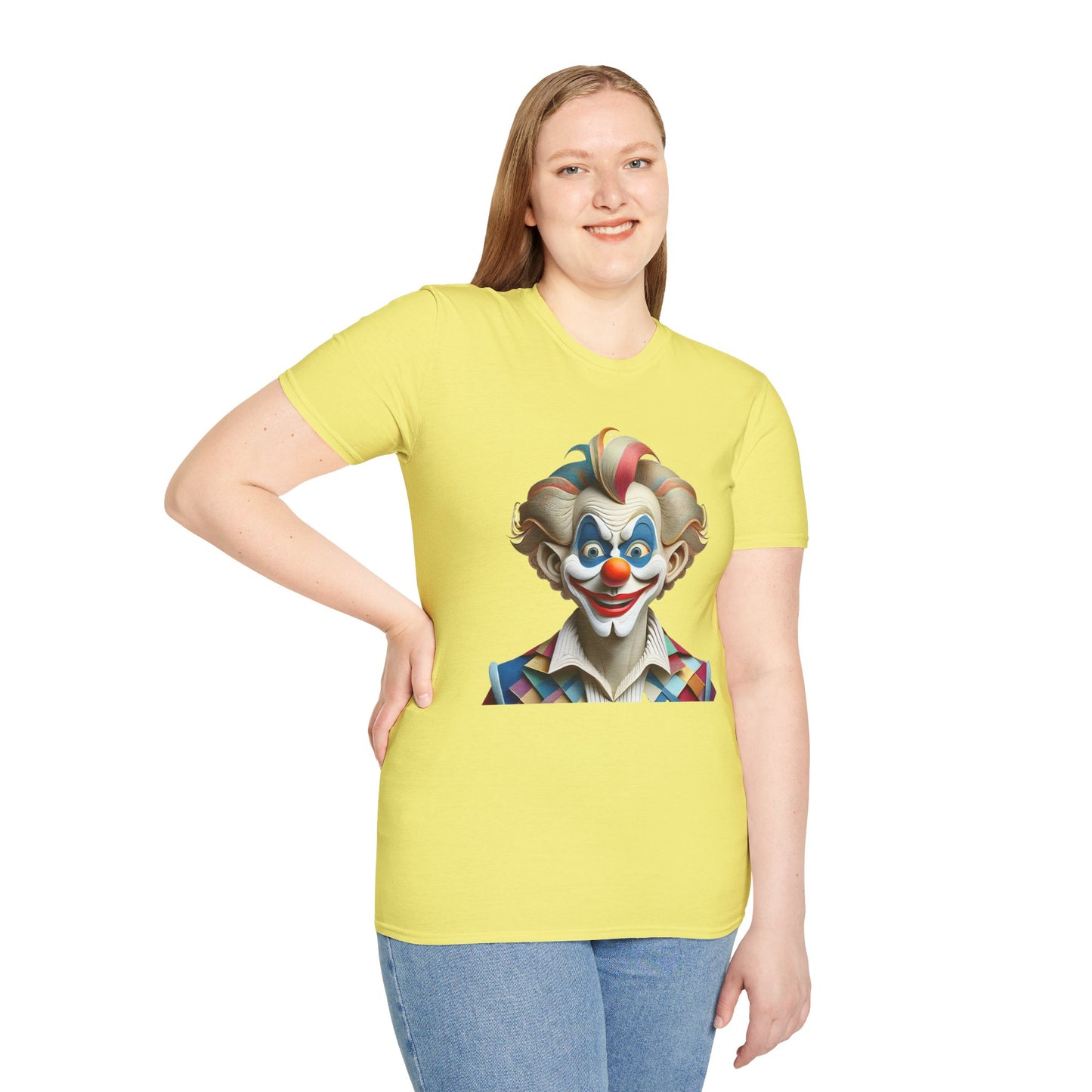 Clown Shirt, T Shirt with Clown, Funny Man Shirt, Tee Shirt with Funny Man, Circus Shirt, Shirt with Circus, Scary Man Shirt, Shirt with Scary Man