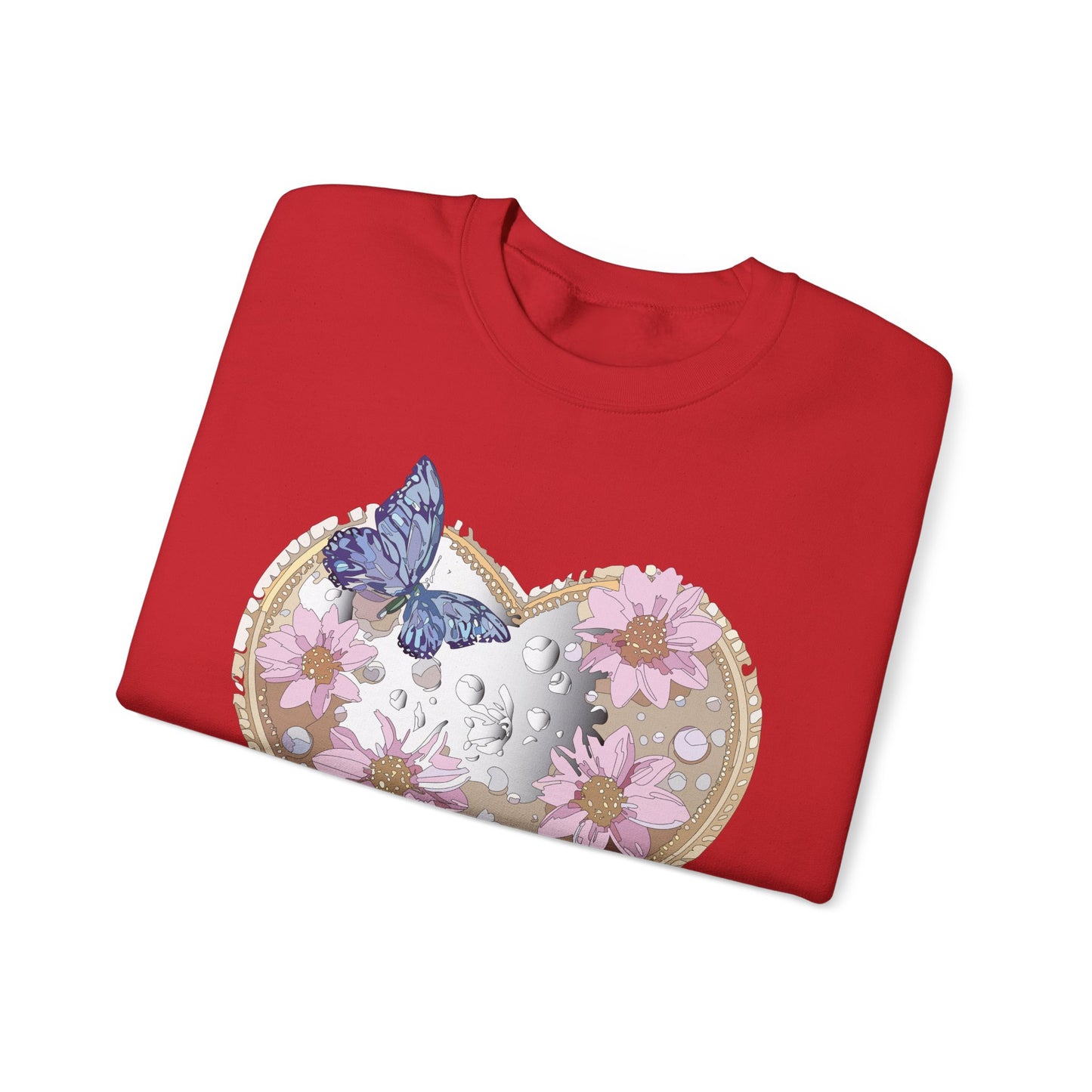 Floral Heart Sweatshirt, Floral Love Sweatshirt, Valentine's Day Sweatshirt, Heart Floral Sweatshirt