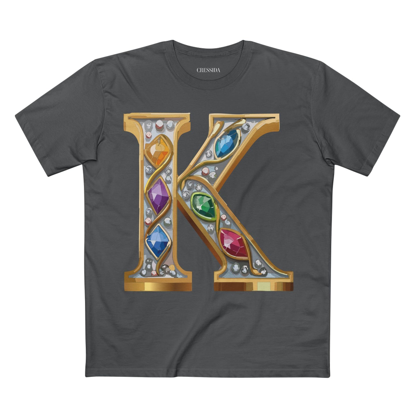 Letter Shirt, Shirt with Letters, Tee Shirt with Gold Letters