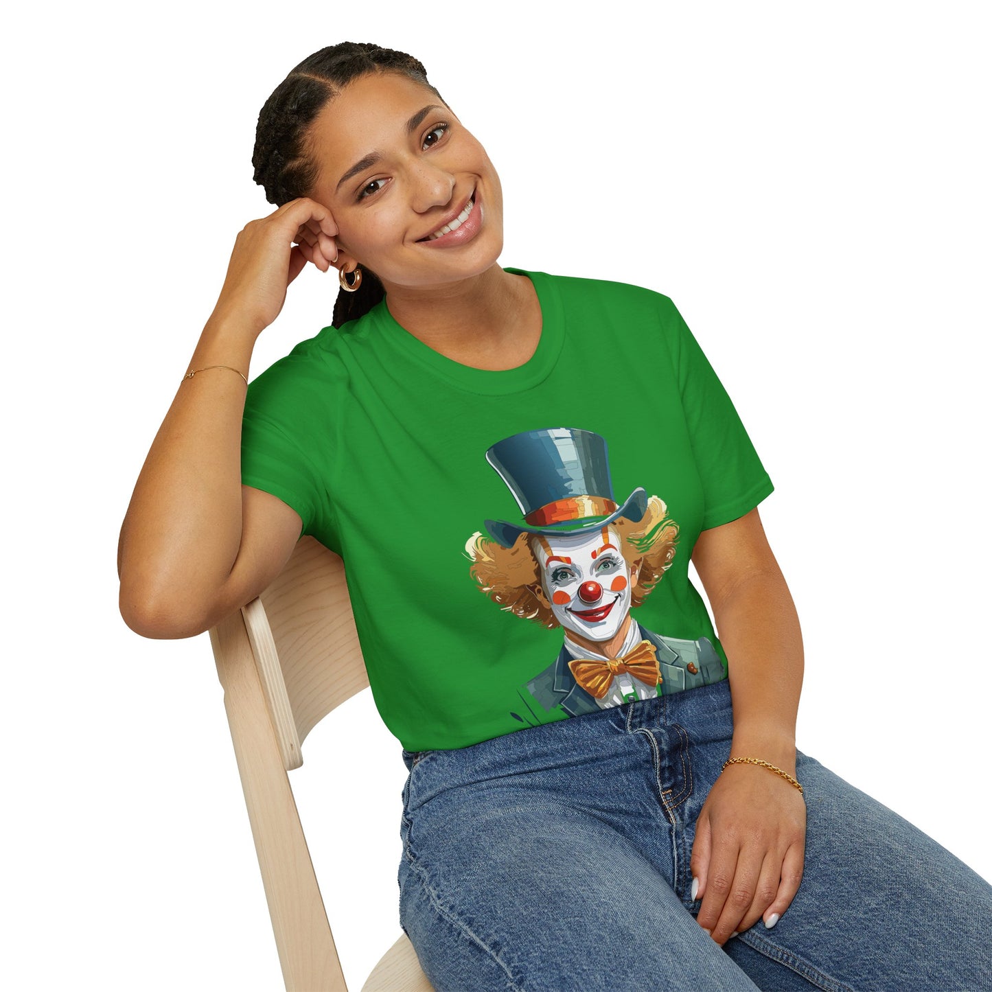 Clown Shirt, T Shirt with Clown, Funny Man Shirt, Tee Shirt with Funny Man, Circus Shirt, Shirt with Circus, Scary Man Shirt, Shirt with Scary Man