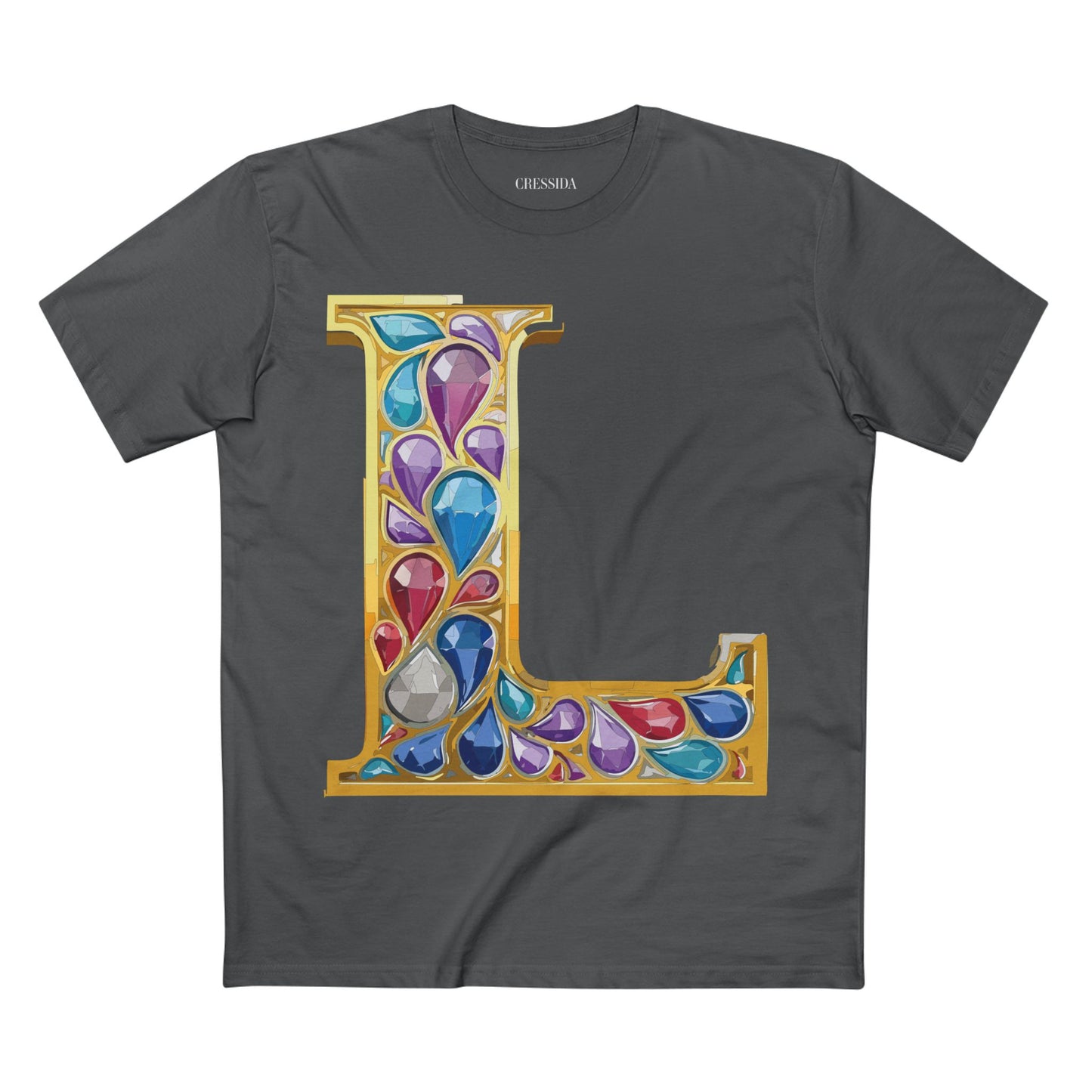 Letter Shirt, Shirt with Letters, Tee Shirt with Gold Letters