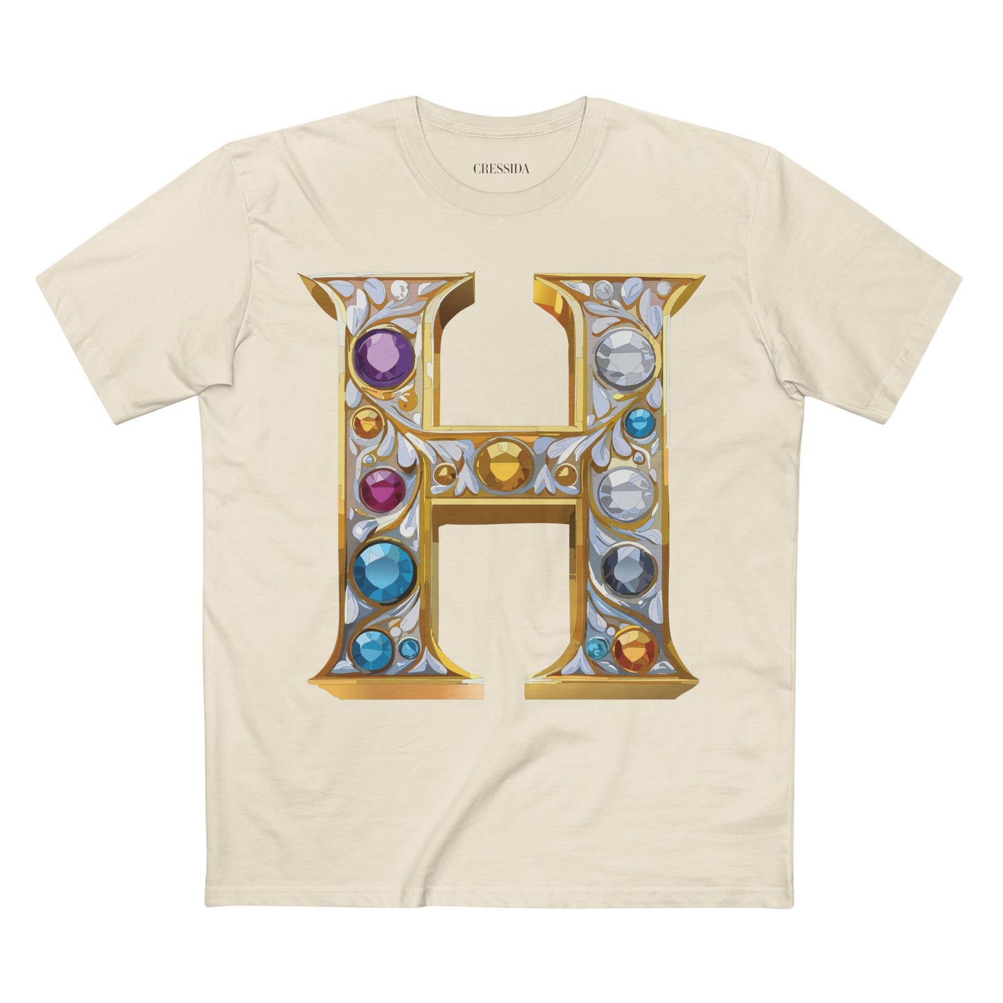 Letter Shirt, Shirt with Letters, Tee Shirt with Gold Letters
