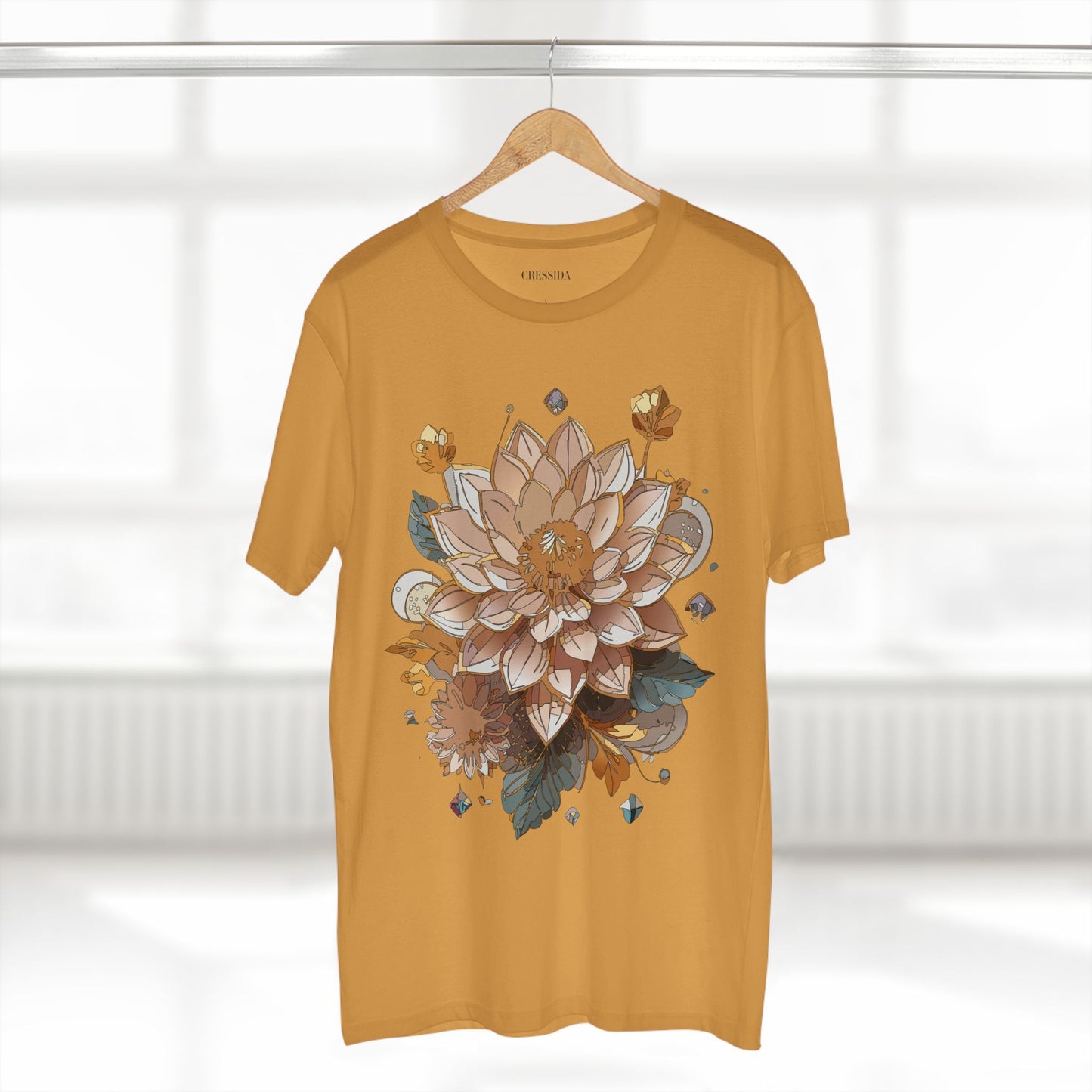 Floral Shirt, Shirt with Flower, Tee Shirt with Antique Flower