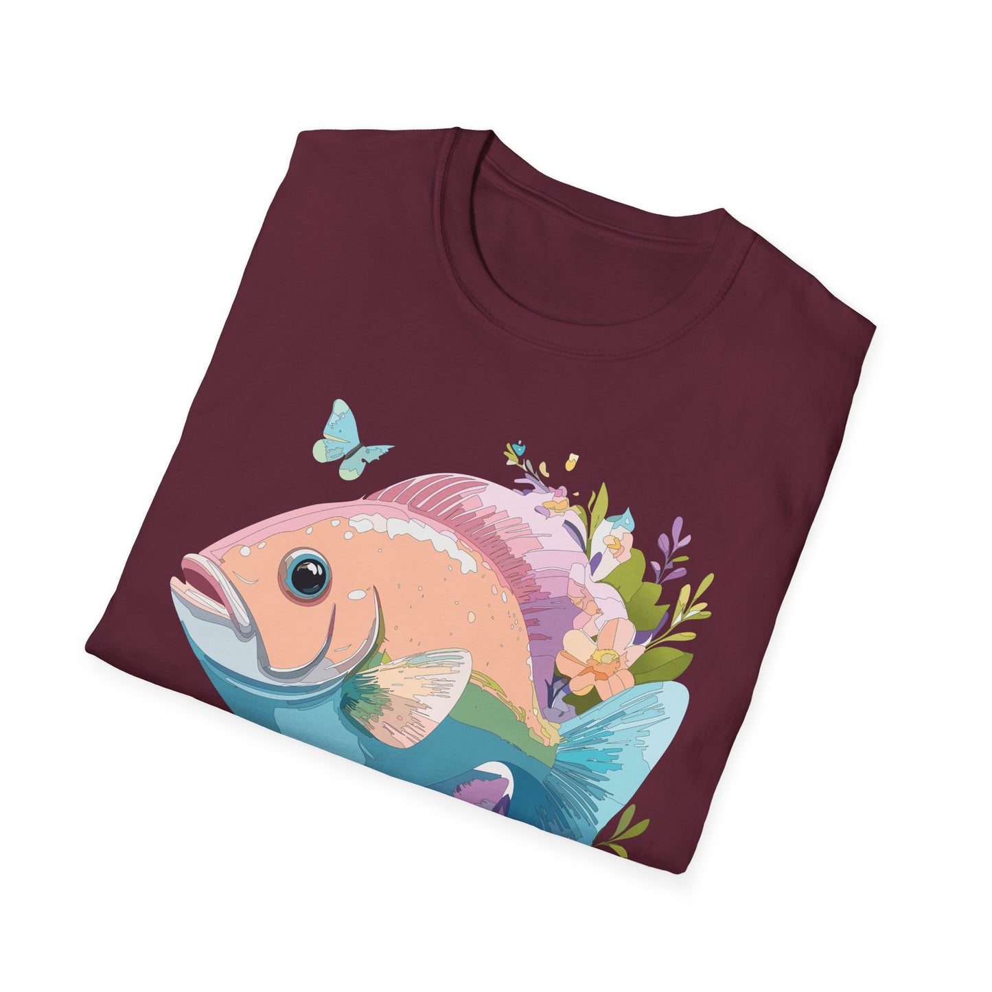 Fish Art Design Shirt, T Shirt with Fish, Graphic Shirt, Tee Shirt with Graphic Design, Shirt with Fish Graphic Art