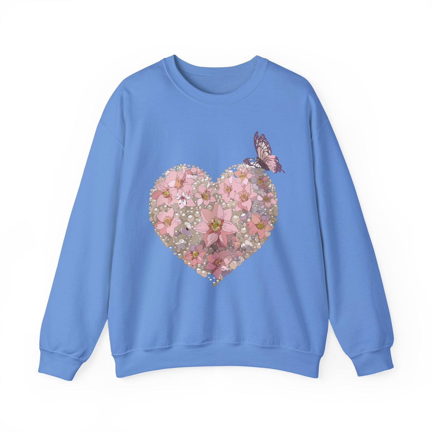 Floral Heart Sweatshirt, Floral Love Sweatshirt, Valentine's Day Sweatshirt, Heart Floral Sweatshirt