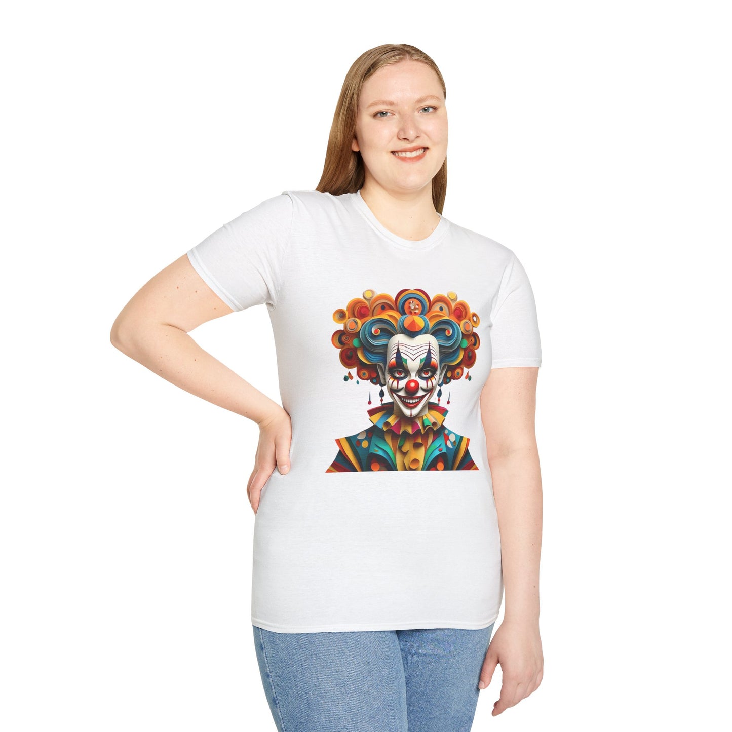 Clown Shirt, T Shirt with Clown, Funny Man Shirt, Tee Shirt with Funny Man, Circus Shirt, Shirt with Circus, Scary Man Shirt, Shirt with Scary Man