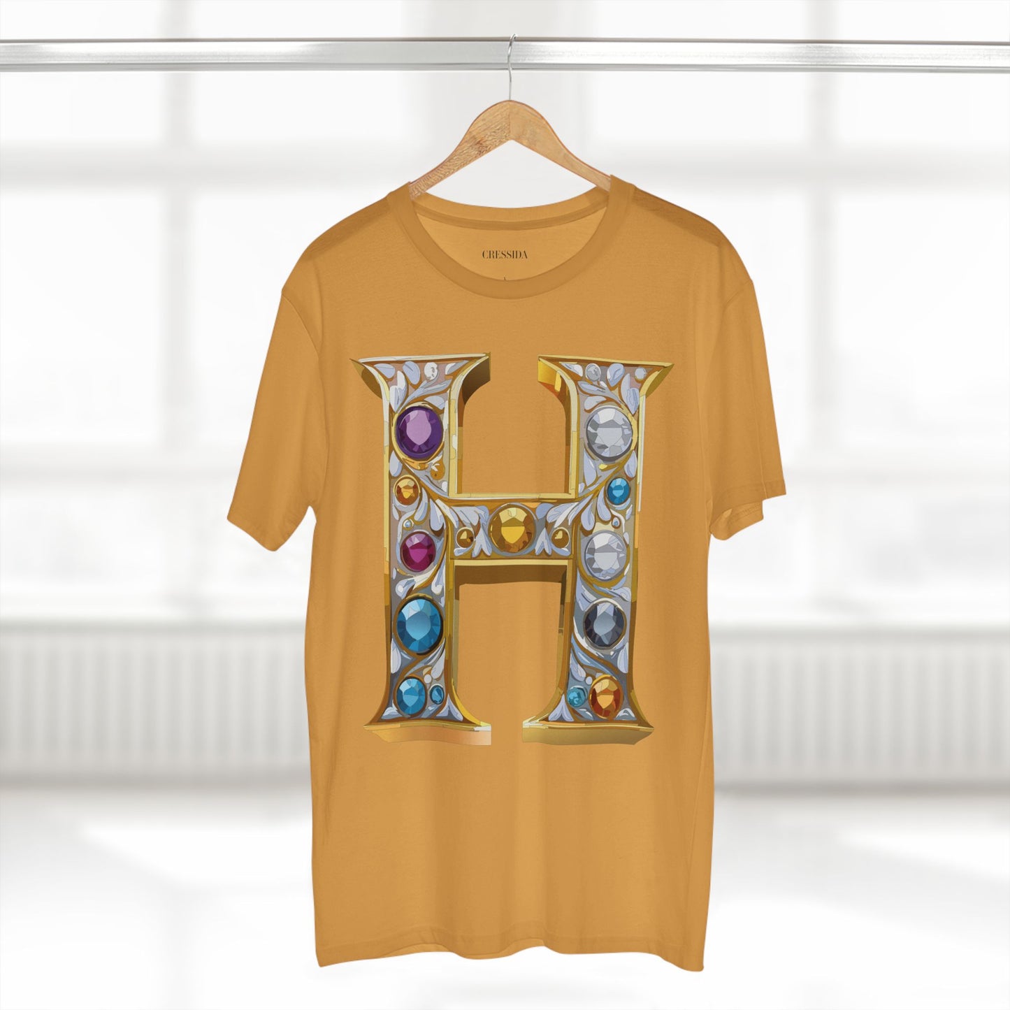Letter Shirt, Shirt with Letters, Tee Shirt with Gold Letters