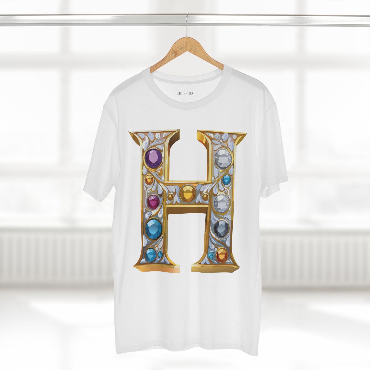 Letter Shirt, Shirt with Letters, Tee Shirt with Gold Letters