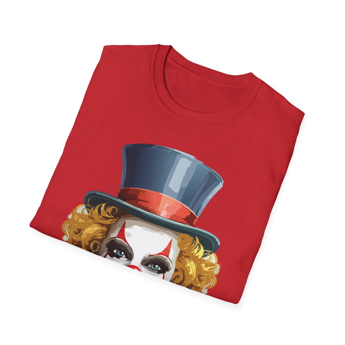 Clown Shirt, T Shirt with Clown, Funny Man Shirt, Tee Shirt with Funny Man, Circus Shirt, Shirt with Circus, Scary Man Shirt, Shirt with Scary Man