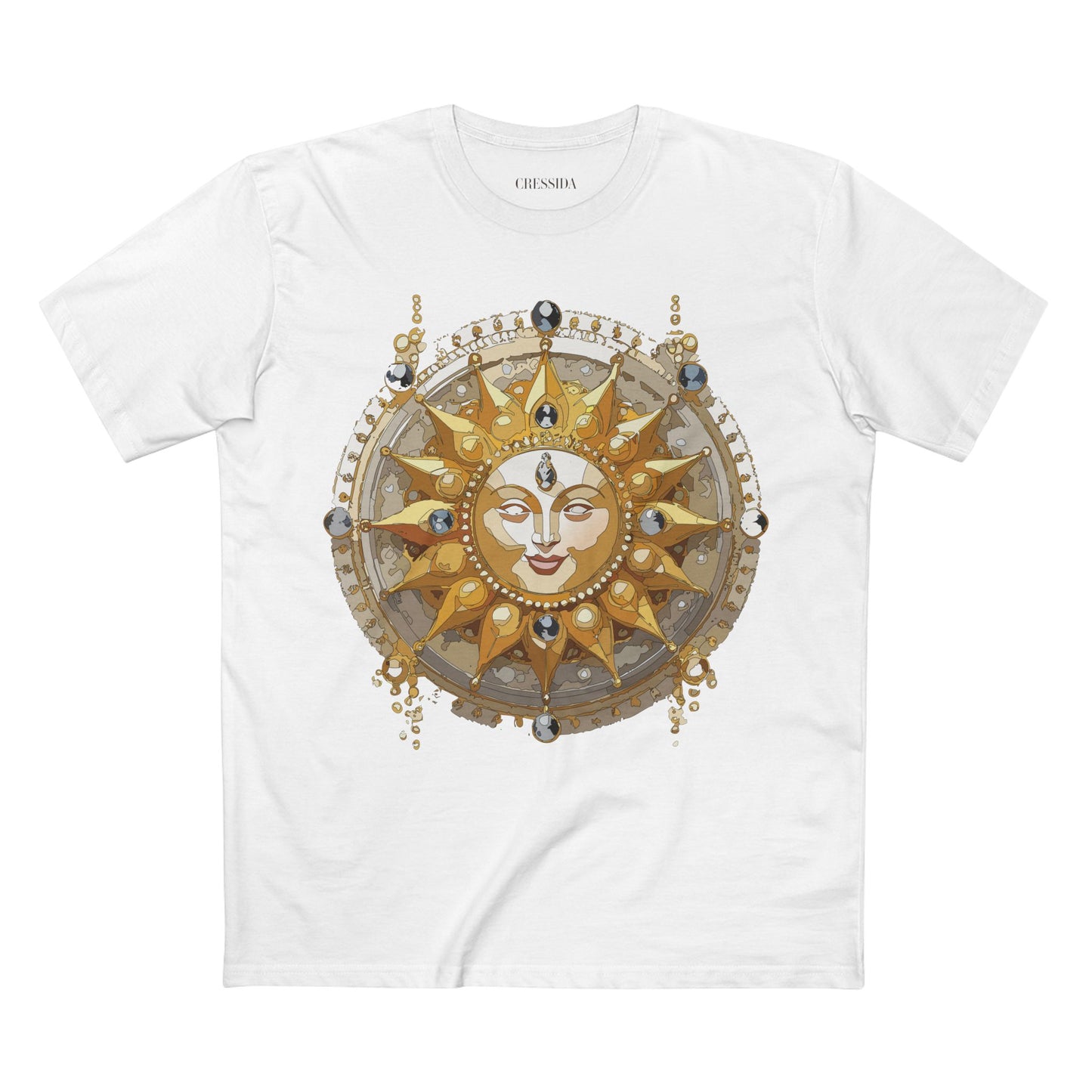 Sun Shirt, Shirt with Sun, Tee Shirt with Gold Sun