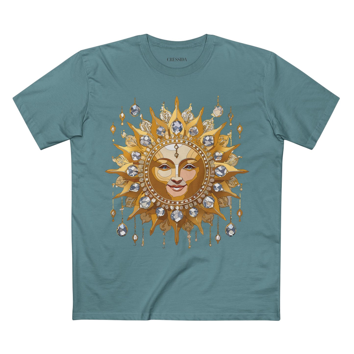 Sun Shirt, Shirt with Sun, Tee Shirt with Gold Sun