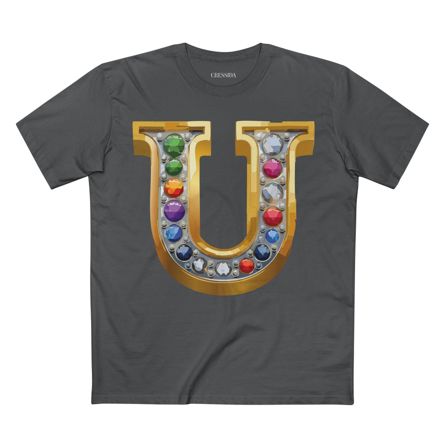 Letter Shirt, Shirt with Letters, Tee Shirt with Gold Letters