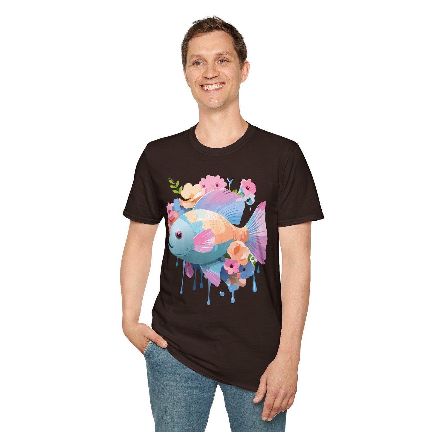 Fish Art Design Shirt, T Shirt with Fish, Graphic Shirt, Tee Shirt with Graphic Design, Shirt with Fish Graphic Art