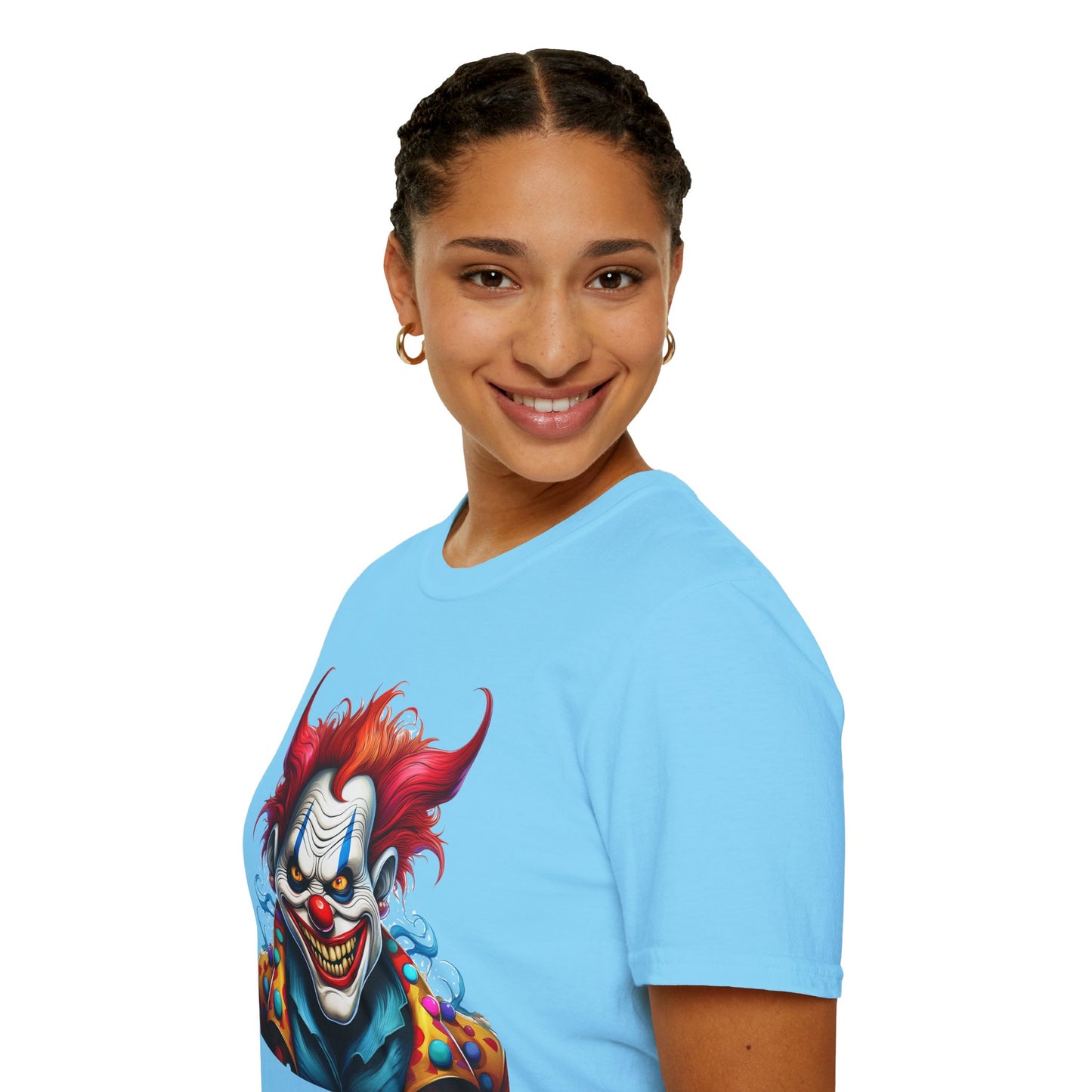 Clown Shirt, T Shirt with Clown, Funny Man Shirt, Tee Shirt with Funny Man, Circus Shirt, Shirt with Circus, Scary Man Shirt, Shirt with Scary Man