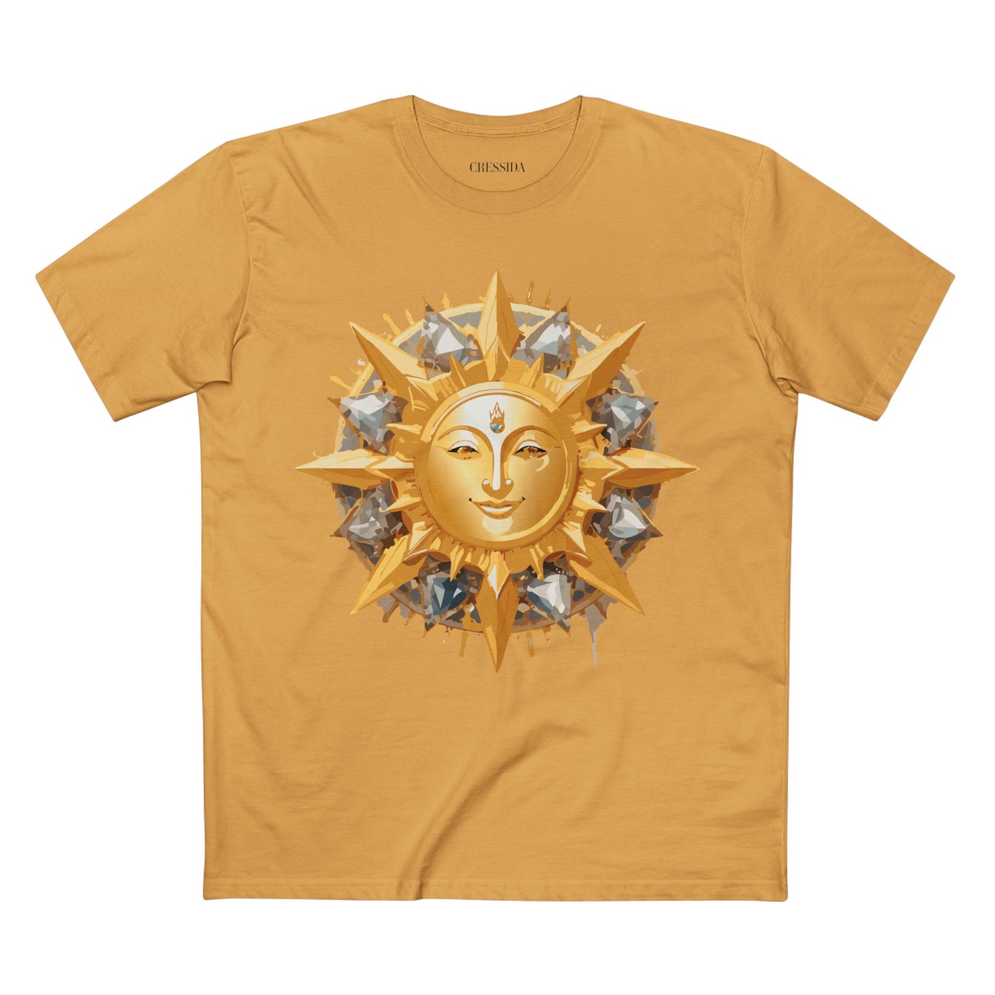 Sun Shirt, Shirt with Sun, Tee Shirt with Gold Sun