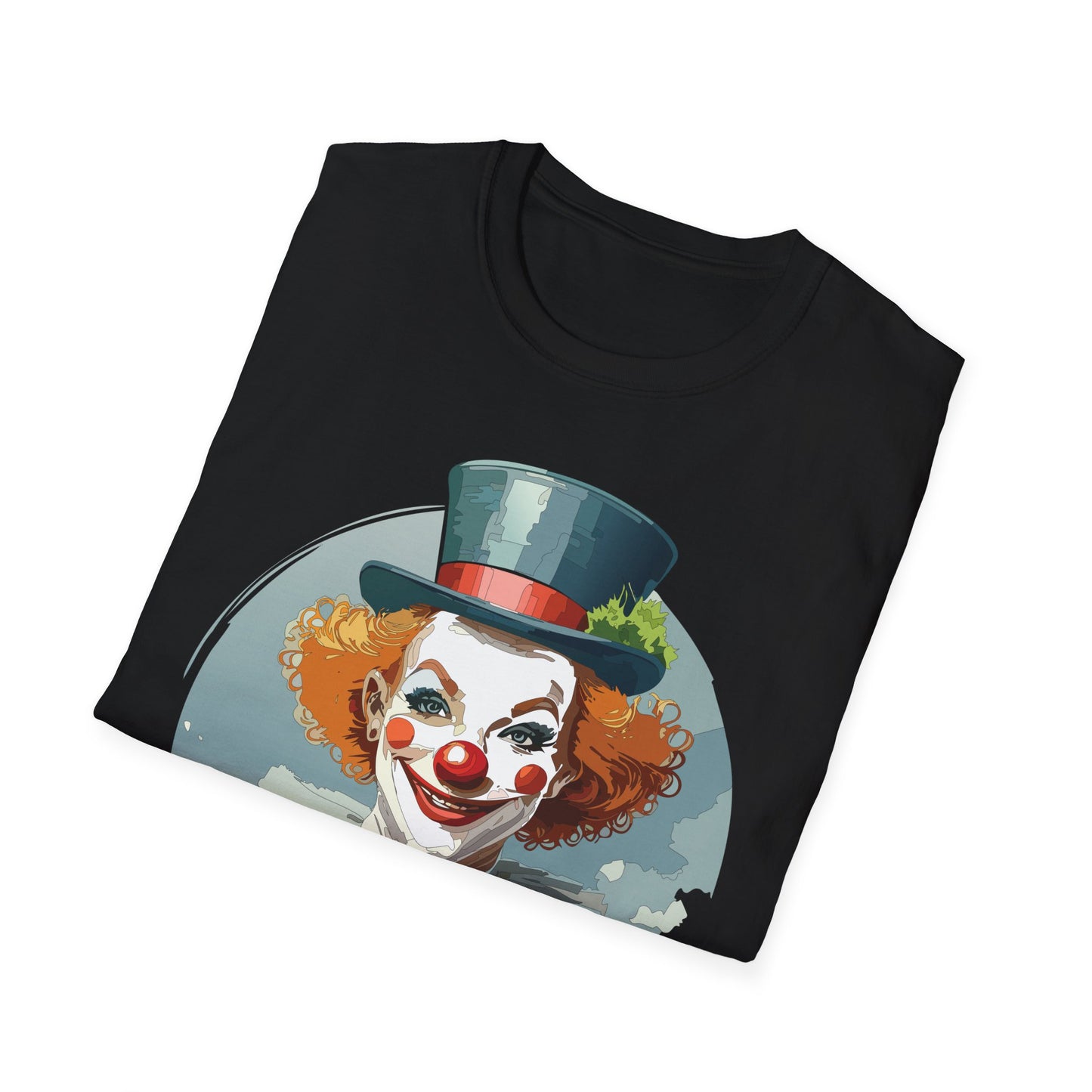 Clown Shirt, T Shirt with Clown, Funny Man Shirt, Tee Shirt with Funny Man, Circus Shirt, Shirt with Circus, Scary Man Shirt, Shirt with Scary Man