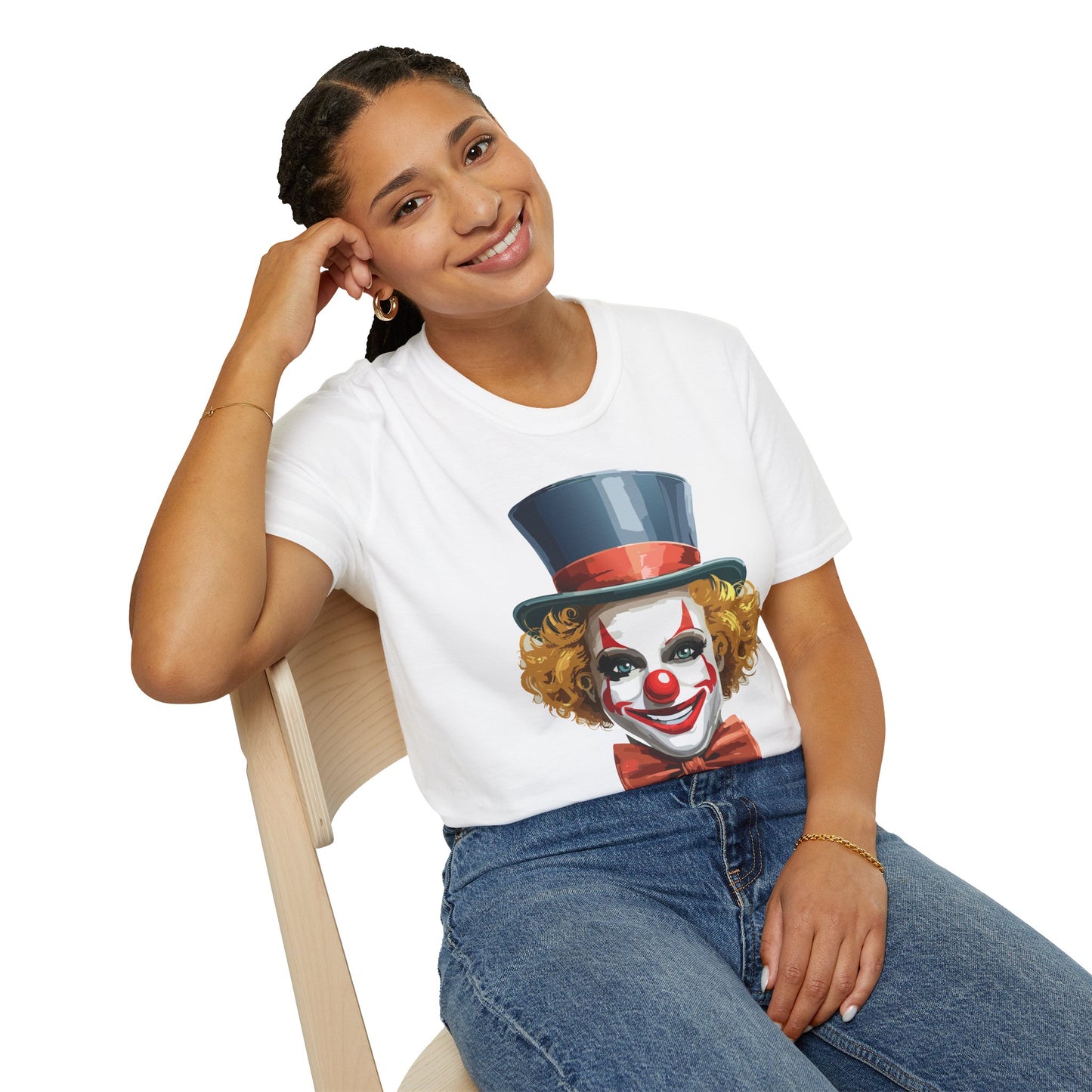 Clown Shirt, T Shirt with Clown, Funny Man Shirt, Tee Shirt with Funny Man, Circus Shirt, Shirt with Circus, Scary Man Shirt, Shirt with Scary Man