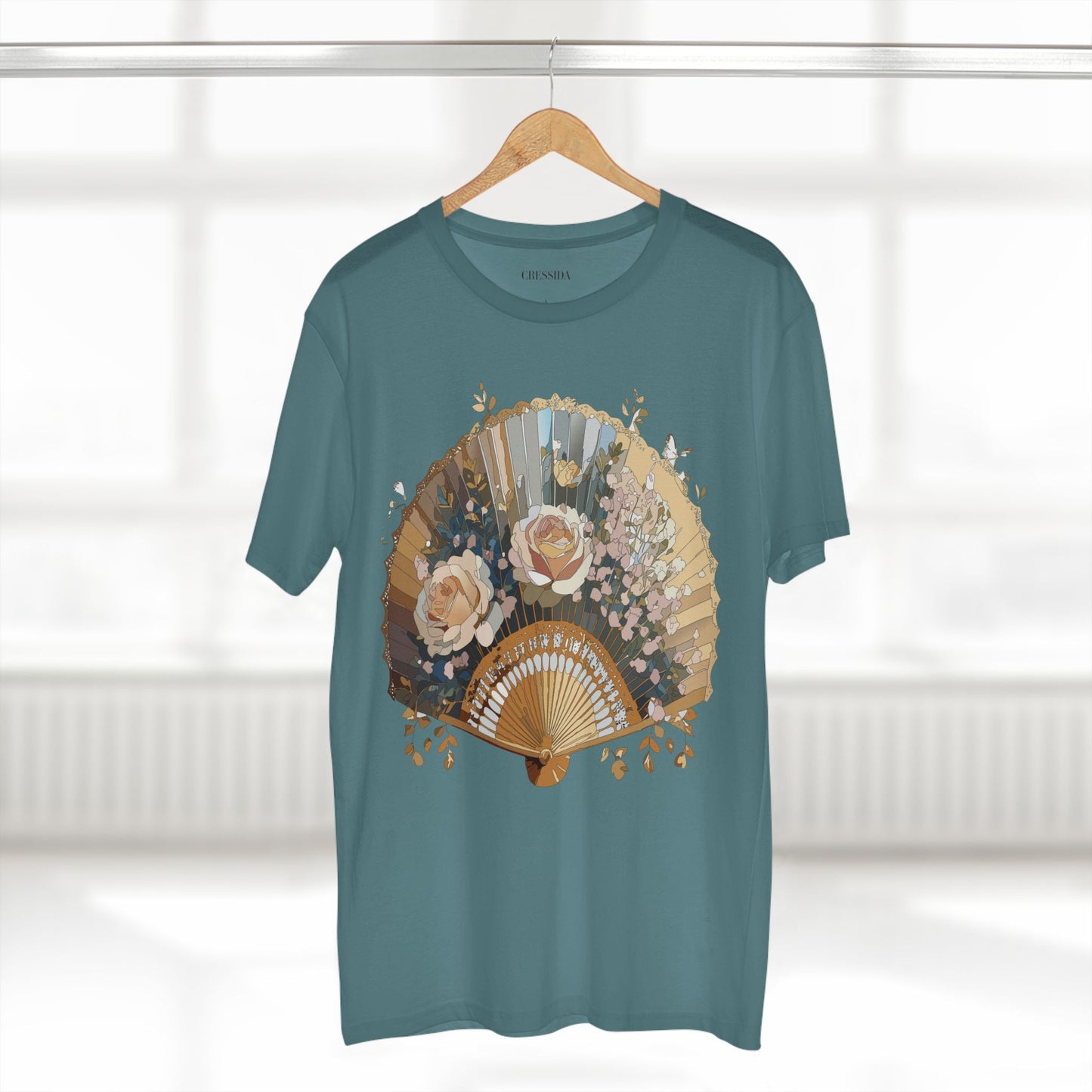 Fan shirt, Shirt with Fan, Tee Shirt with Antique Fan