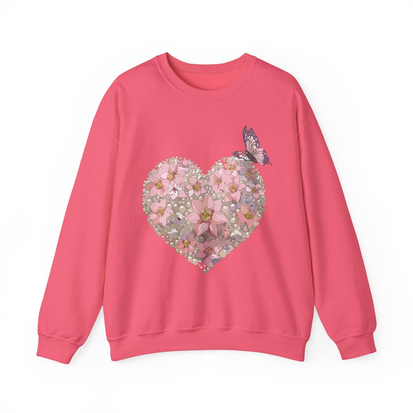 Floral Heart Sweatshirt, Floral Love Sweatshirt, Valentine's Day Sweatshirt, Heart Floral Sweatshirt
