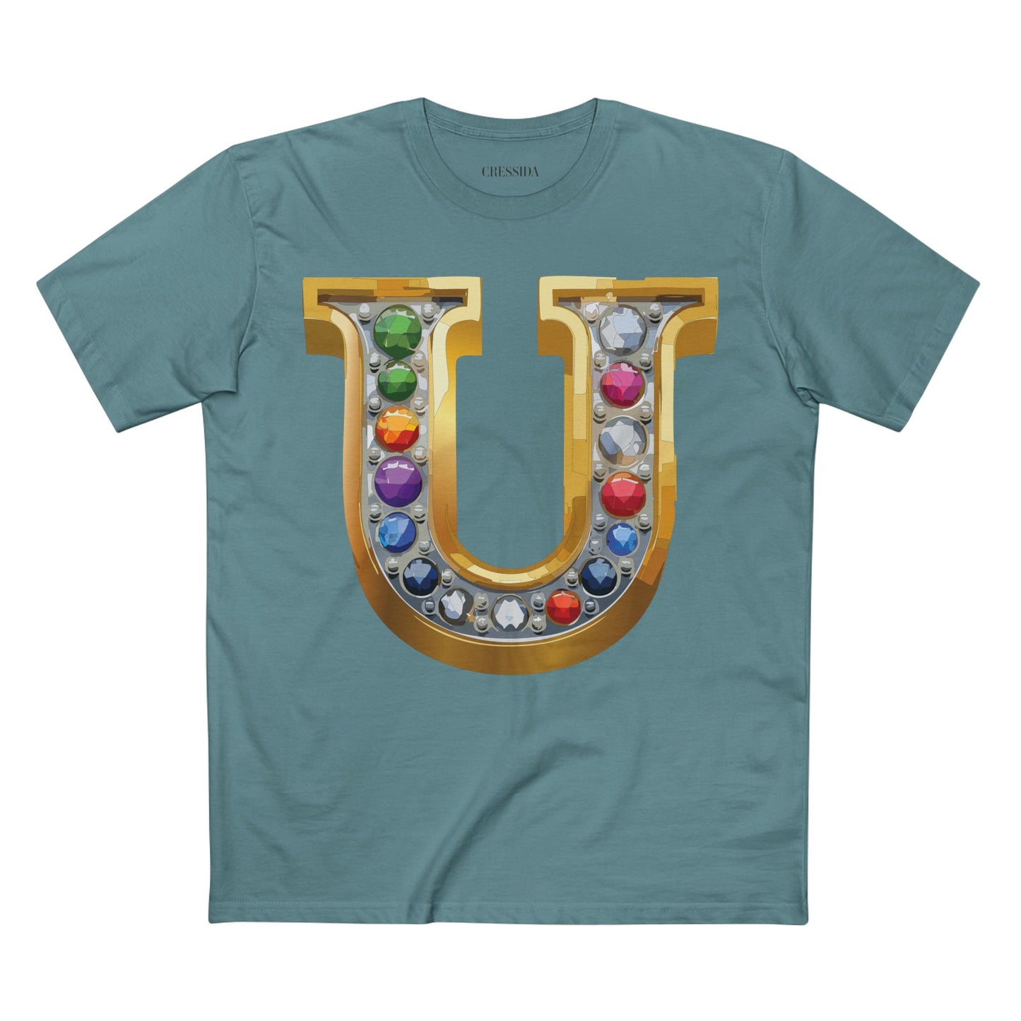 Letter Shirt, Shirt with Letters, Tee Shirt with Gold Letters
