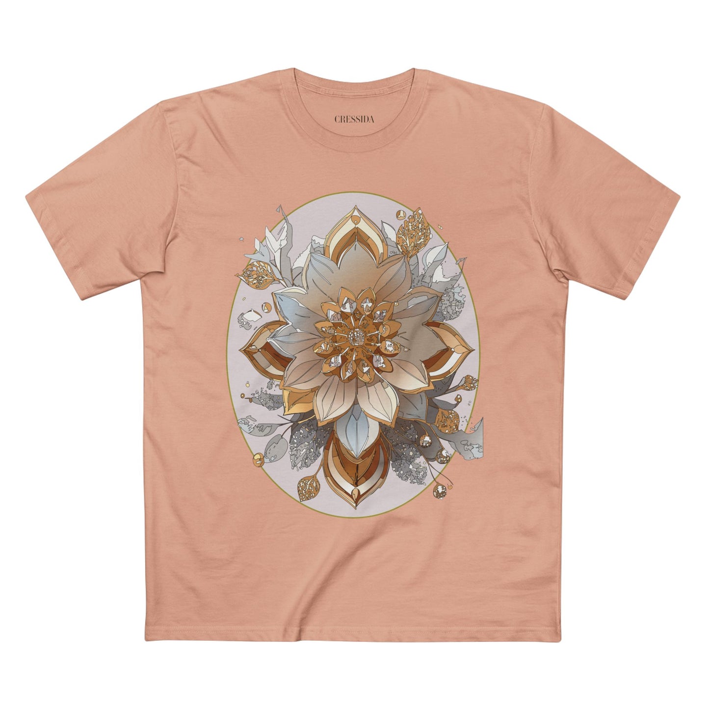 Floral Shirt, Shirt with Flower, Tee Shirt with Antique Flower