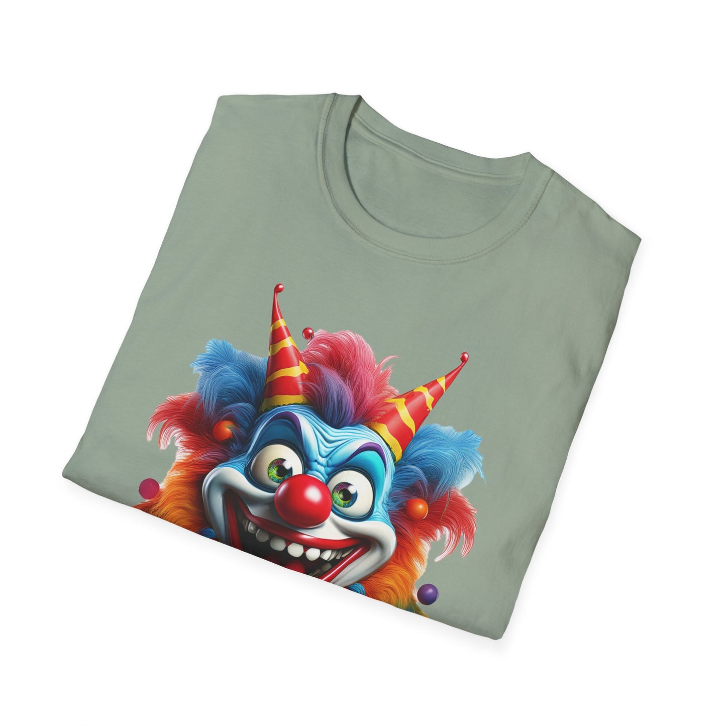 Clown Shirt, T Shirt with Clown, Funny Man Shirt, Tee Shirt with Funny Man, Circus Shirt, Shirt with Circus, Scary Man Shirt, Shirt with Scary Man