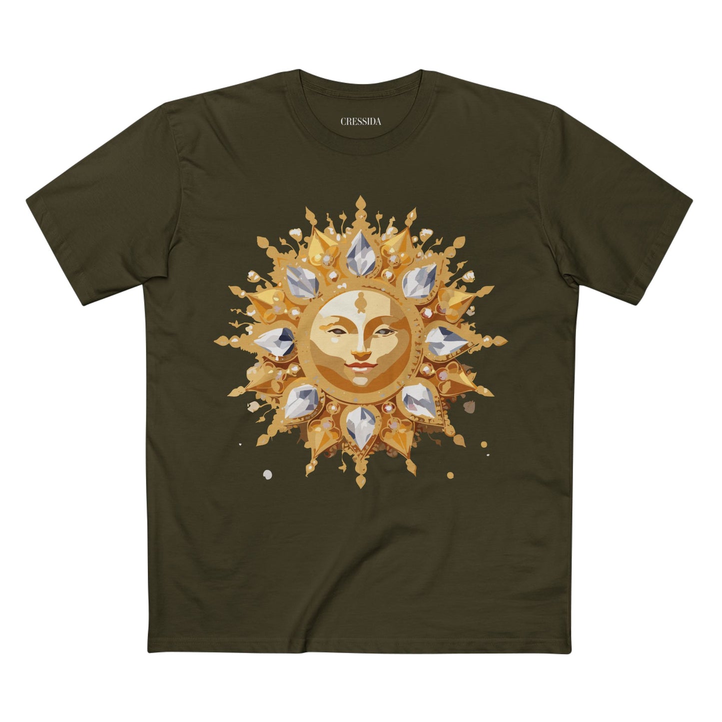 Sun Shirt, Shirt with Sun, Tee Shirt with Gold Sun