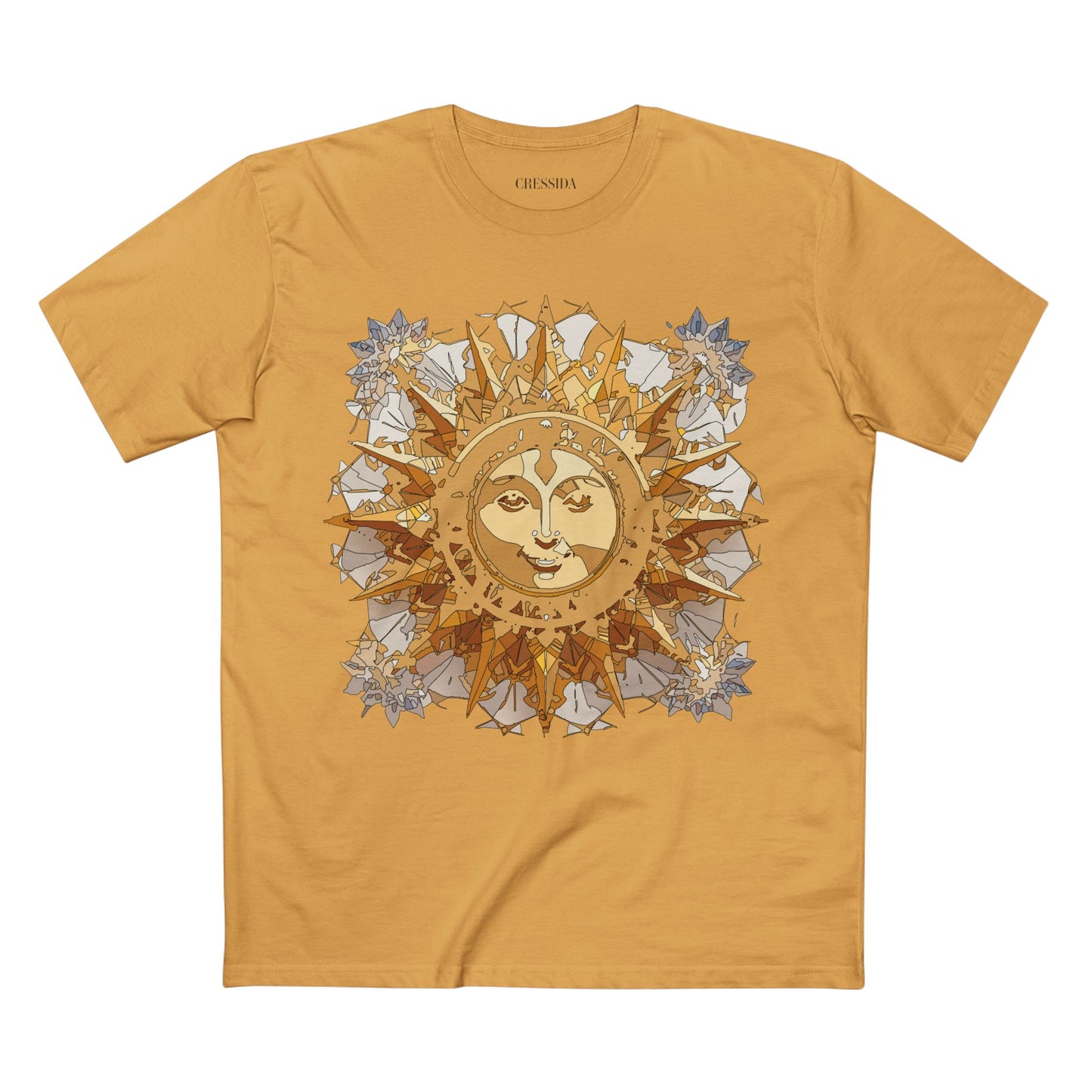 Sun Shirt, Shirt with Sun, Tee Shirt with Gold Sun