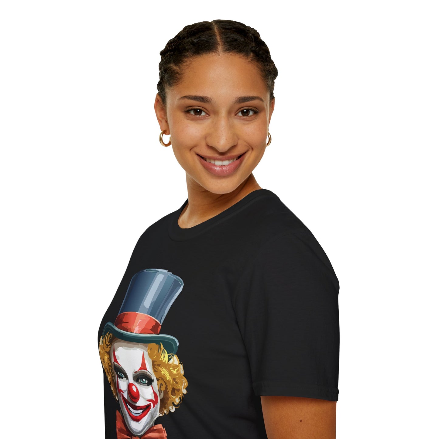 Clown Shirt, T Shirt with Clown, Funny Man Shirt, Tee Shirt with Funny Man, Circus Shirt, Shirt with Circus, Scary Man Shirt, Shirt with Scary Man