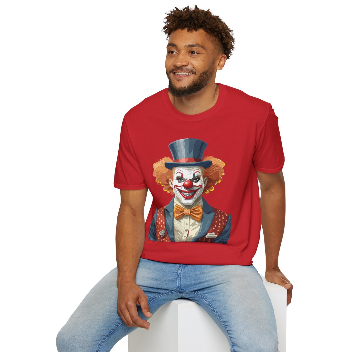 Clown Shirt, T Shirt with Clown, Funny Man Shirt, Tee Shirt with Funny Man, Circus Shirt, Shirt with Circus, Scary Man Shirt, Shirt with Scary Man