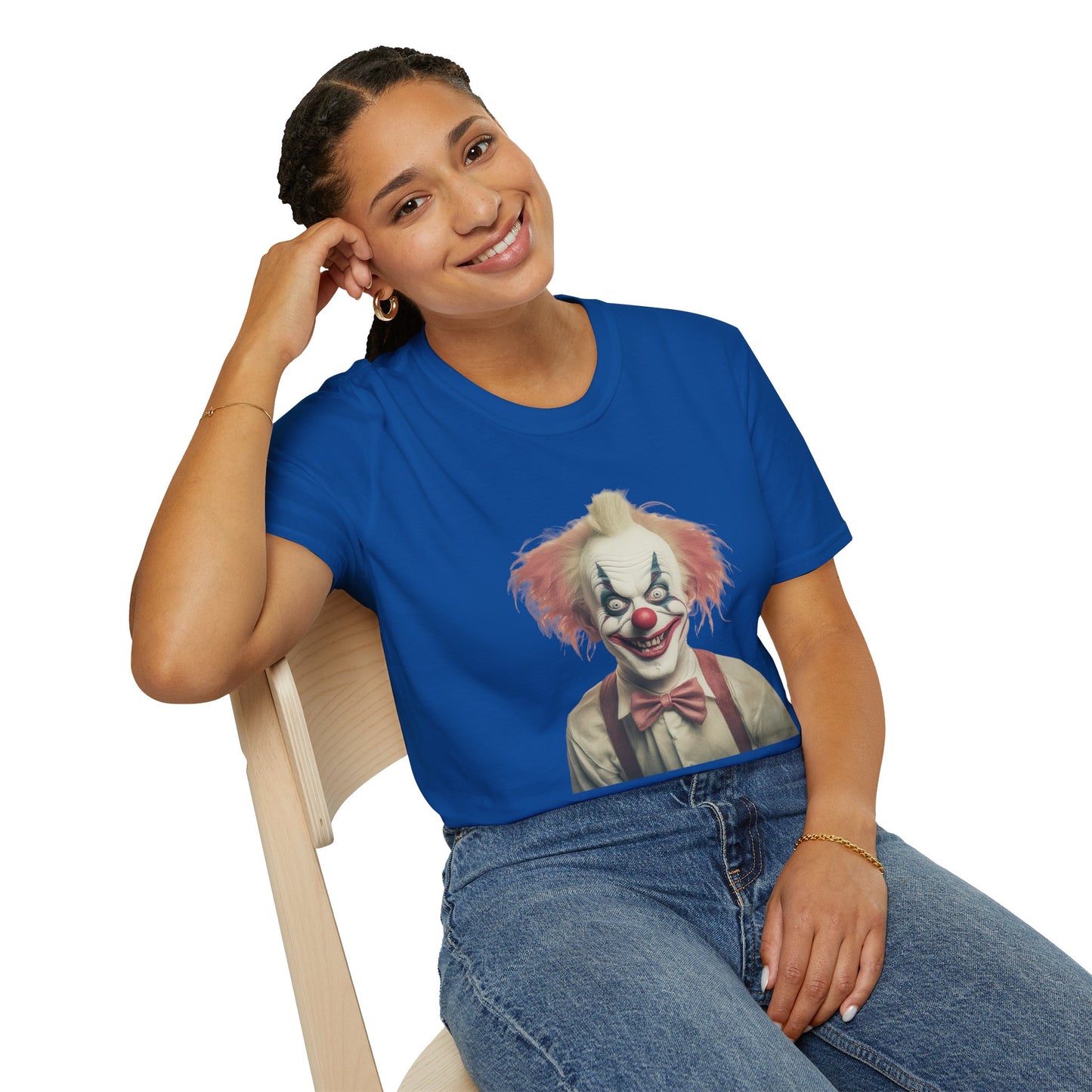 Clown Shirt, T Shirt with Clown, Funny Man Shirt, Tee Shirt with Funny Man, Circus Shirt, Shirt with Circus, Scary Man Shirt, Shirt with Scary Man