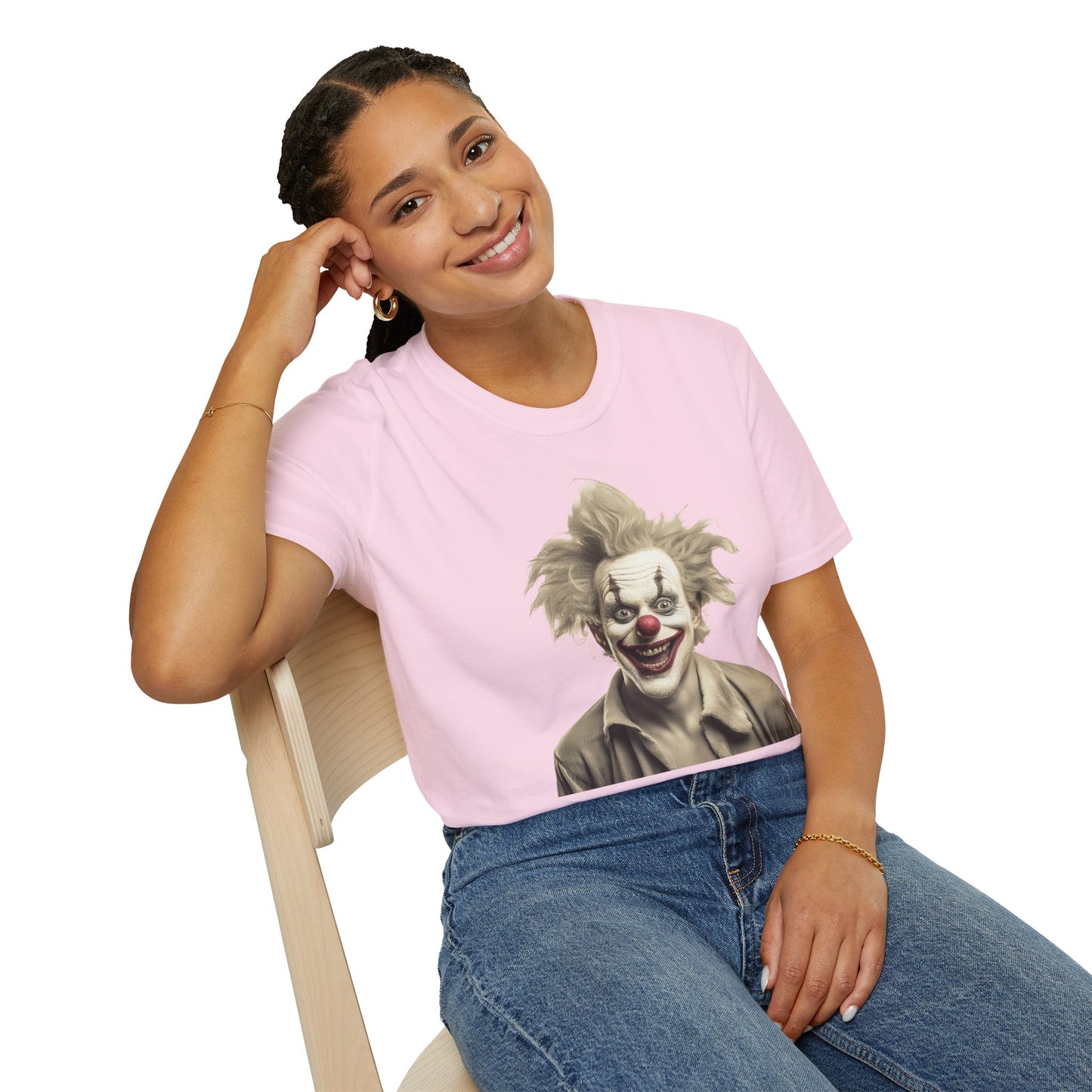 Clown Shirt, T Shirt with Clown, Funny Man Shirt, Tee Shirt with Funny Man, Circus Shirt, Shirt with Circus, Scary Man Shirt, Shirt with Scary Man