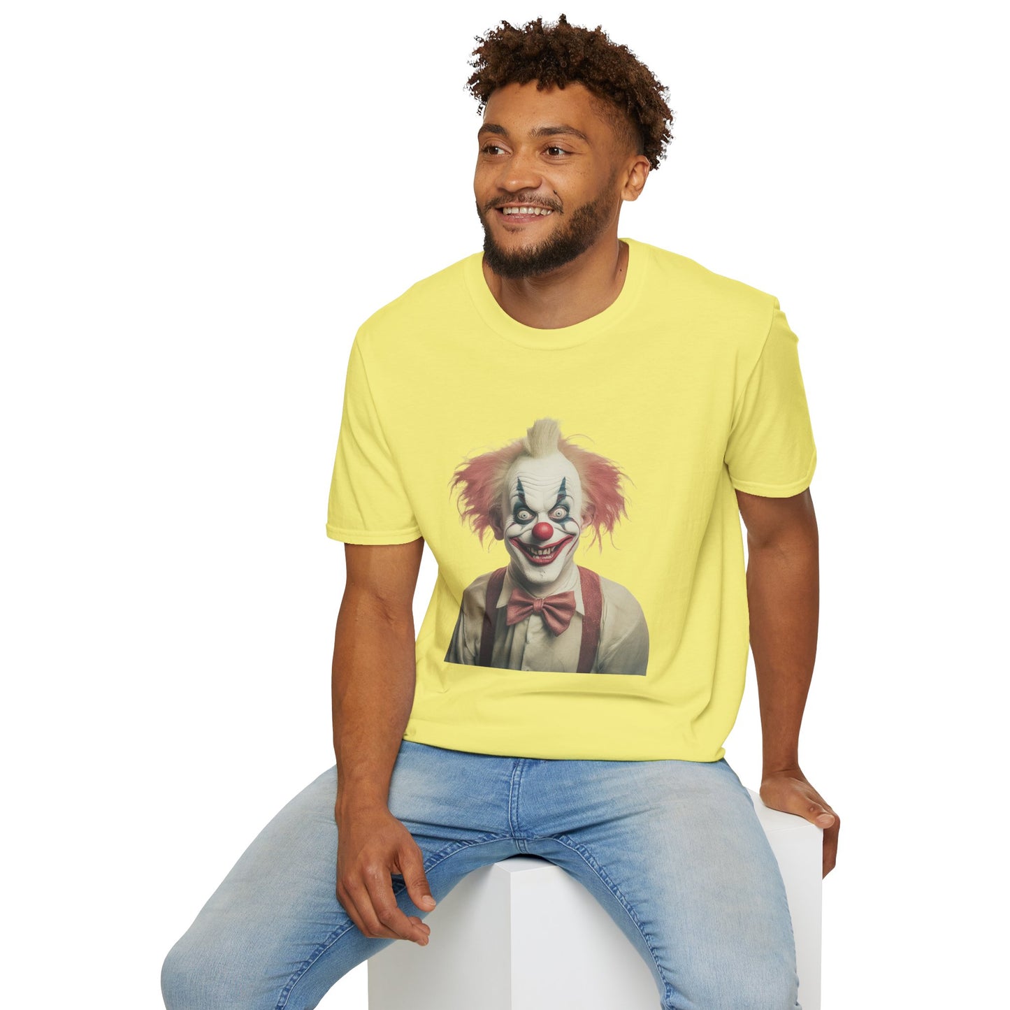 Clown Shirt, T Shirt with Clown, Funny Man Shirt, Tee Shirt with Funny Man, Circus Shirt, Shirt with Circus, Scary Man Shirt, Shirt with Scary Man