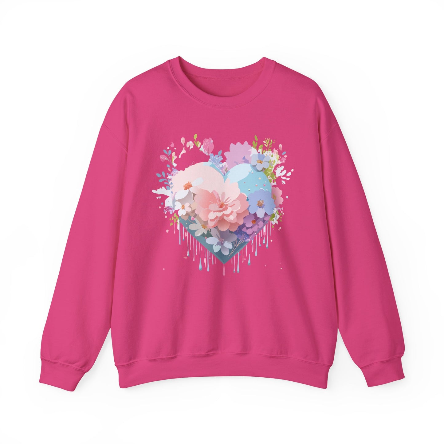 Floral Heart Sweatshirt, Floral Love Sweatshirt, Valentine's Day Sweatshirt, Heart Floral Sweatshirt