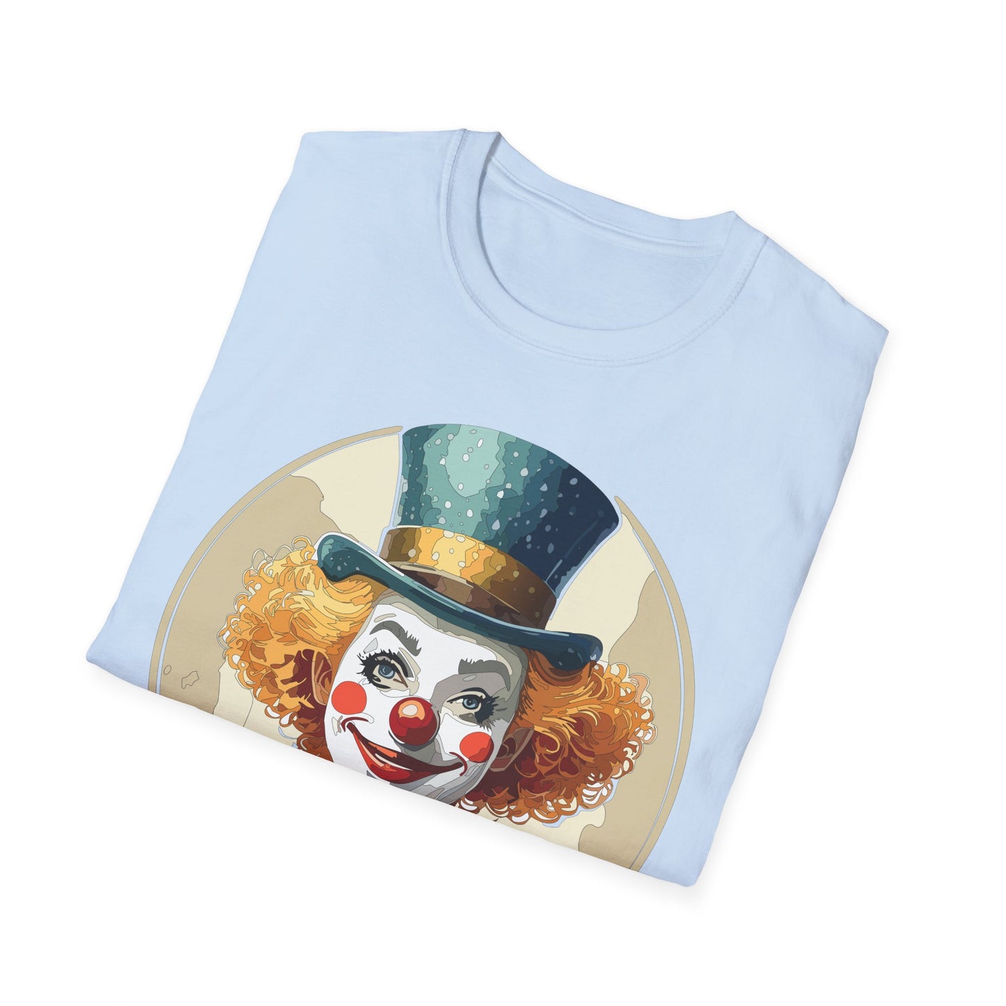 Clown Shirt, T Shirt with Clown, Funny Man Shirt, Tee Shirt with Funny Man, Circus Shirt, Shirt with Circus, Scary Man Shirt, Shirt with Scary Man