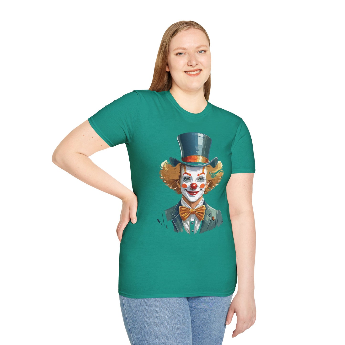Clown Shirt, T Shirt with Clown, Funny Man Shirt, Tee Shirt with Funny Man, Circus Shirt, Shirt with Circus, Scary Man Shirt, Shirt with Scary Man