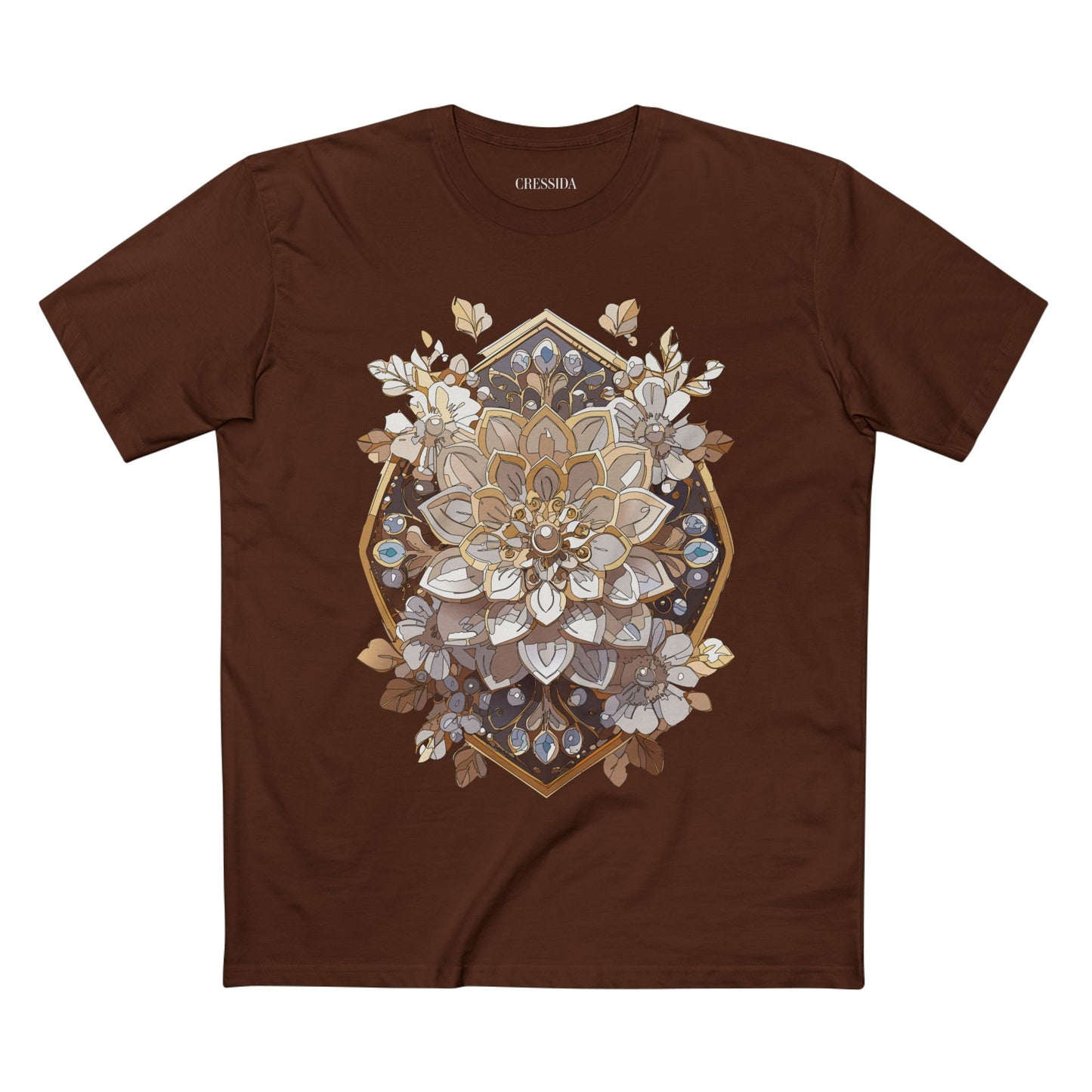 Floral Shirt, Shirt with Flower, Tee Shirt with Antique Flower