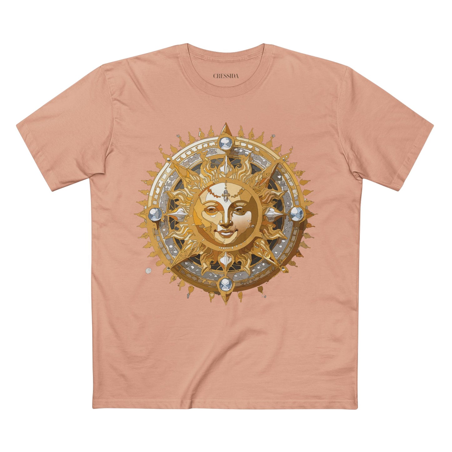 Sun Shirt, Shirt with Sun, Tee Shirt with Gold Sun