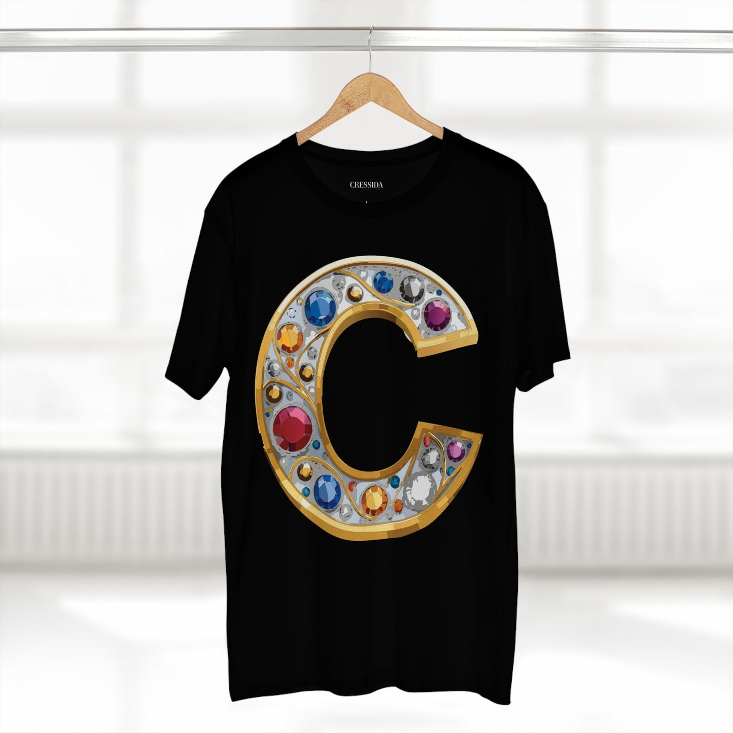 Letter Shirt, Shirt with Letters, Tee Shirt with Gold Letters