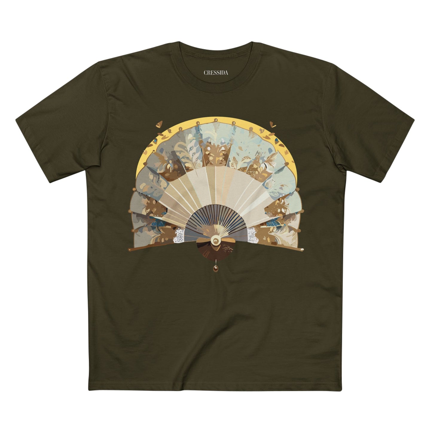Fan shirt, Shirt with Fan, Tee Shirt with Antique Fan