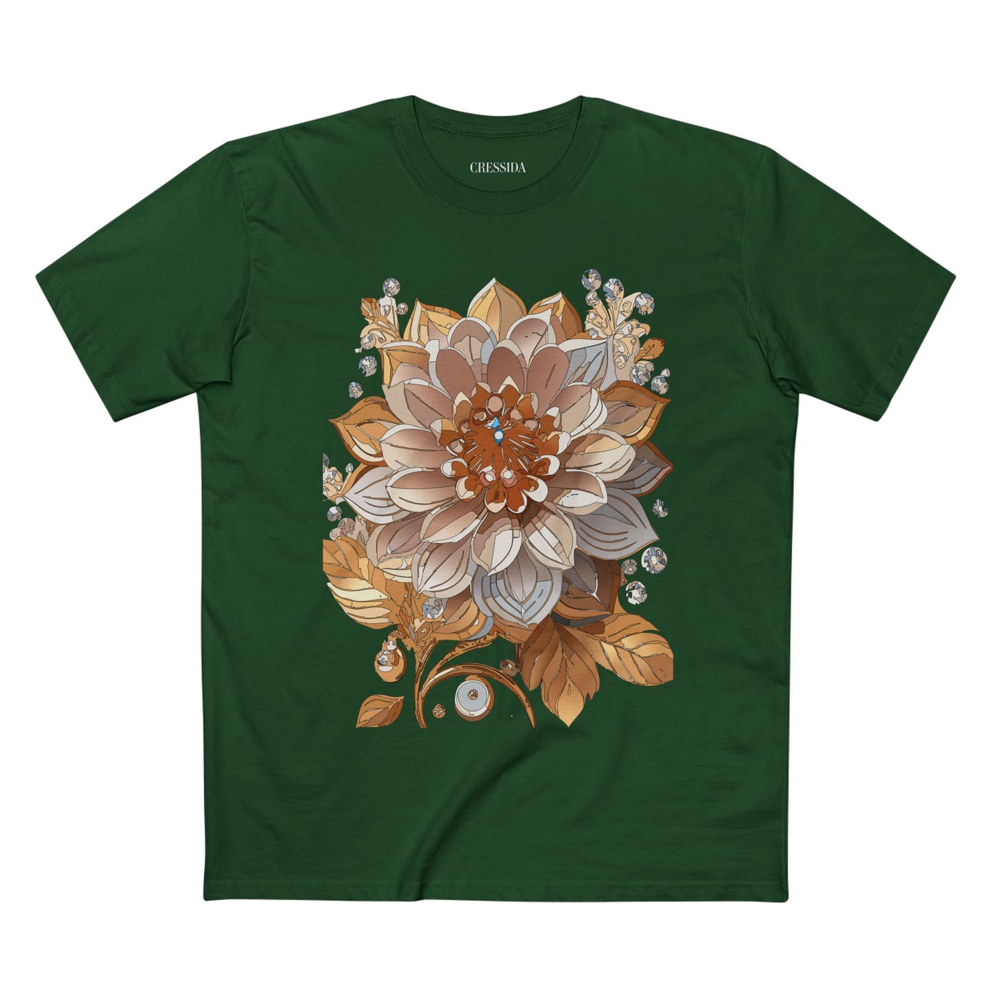 Floral Shirt, Shirt with Flower, Tee Shirt with Antique Flower