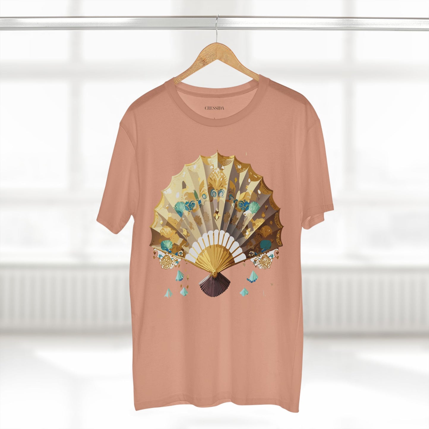Fan shirt, Shirt with Fan, Tee Shirt with Antique Fan