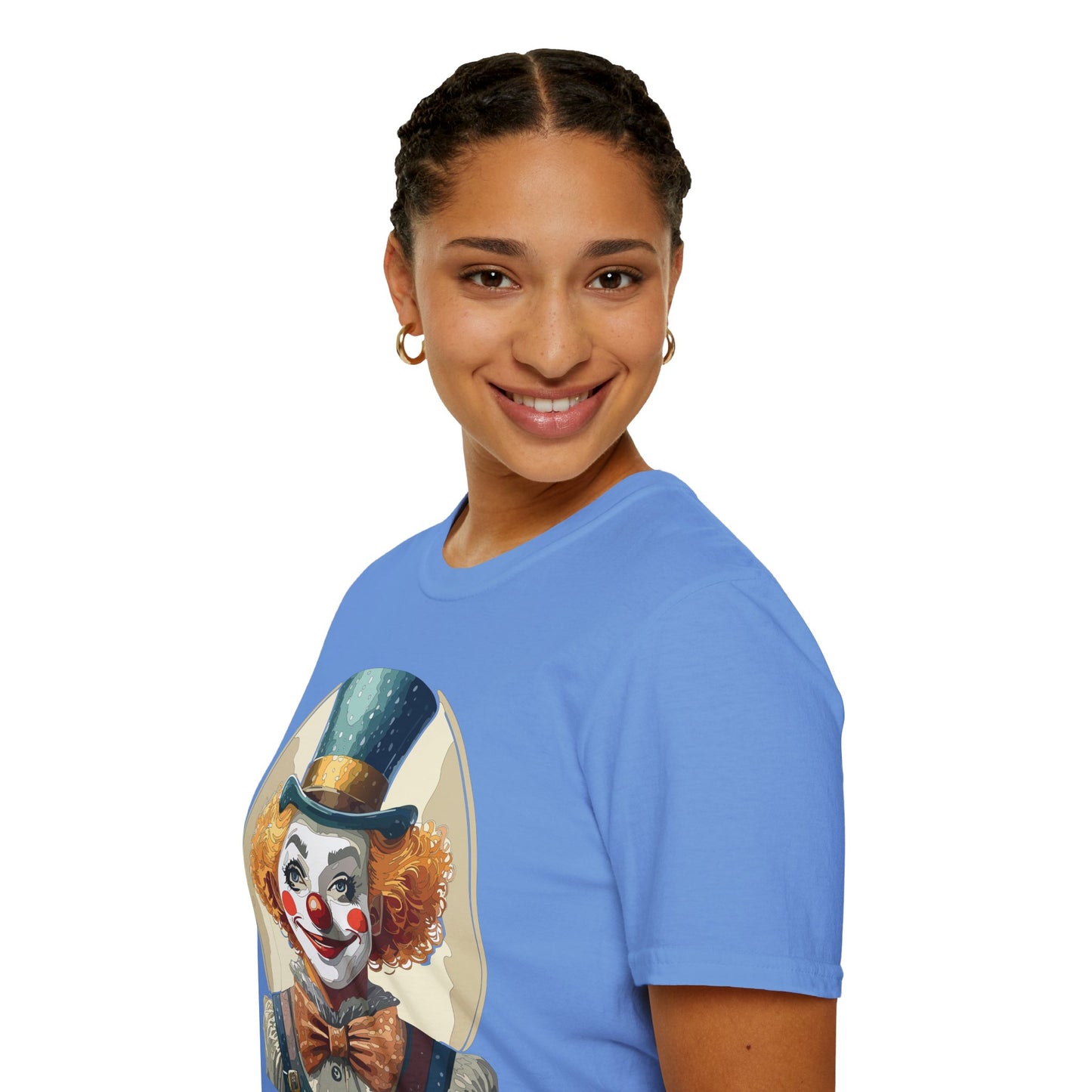 Clown Shirt, T Shirt with Clown, Funny Man Shirt, Tee Shirt with Funny Man, Circus Shirt, Shirt with Circus, Scary Man Shirt, Shirt with Scary Man