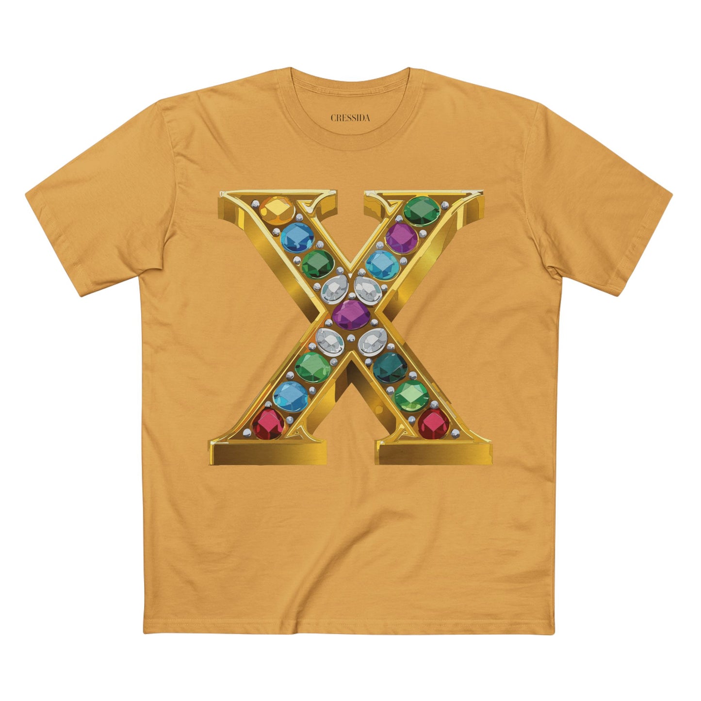 Letter Shirt, Shirt with Letters, Tee Shirt with Gold Letters